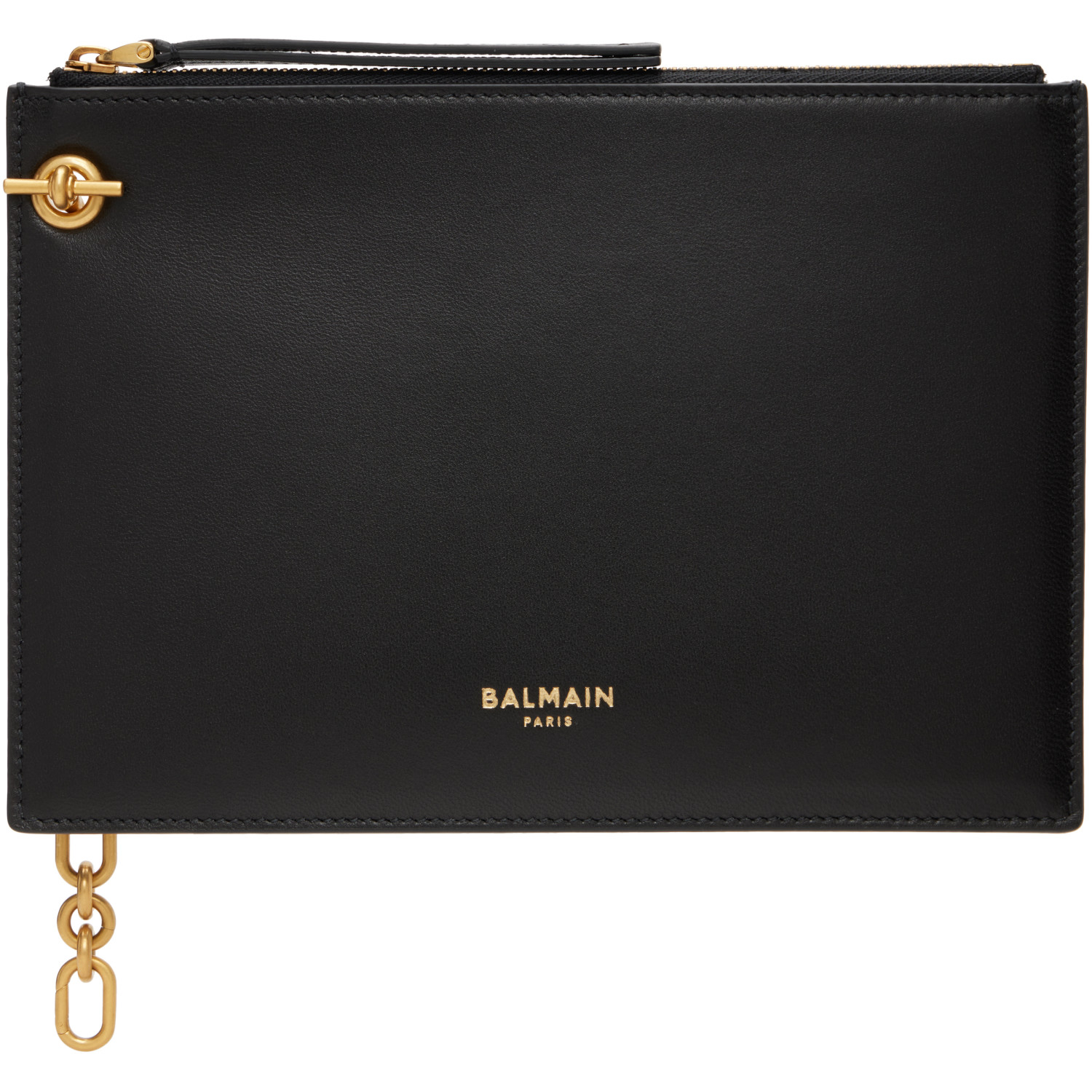 BALMAIN Black Pulse Zipped Pouch