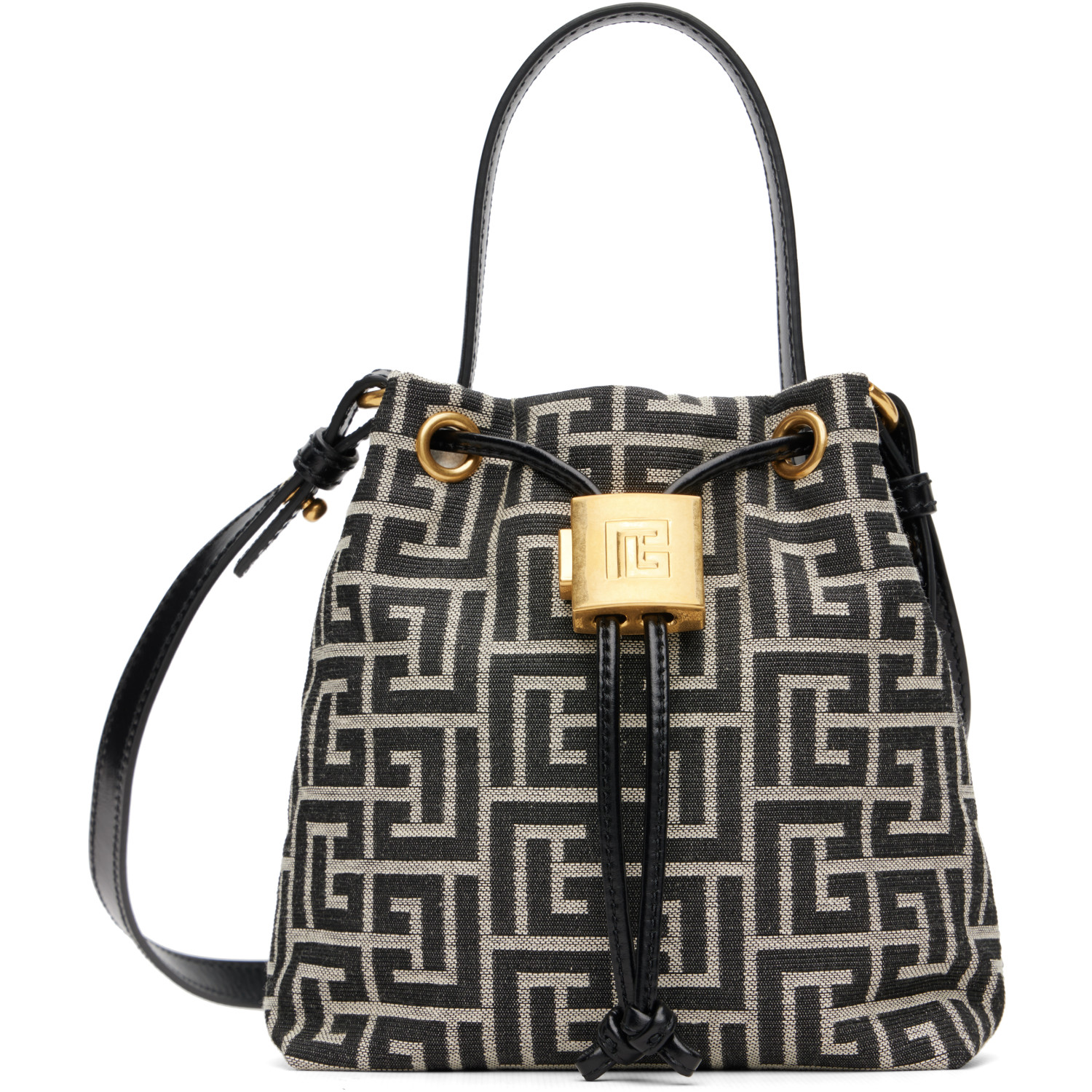 BALMAIN Black Pulse Bucket Bag