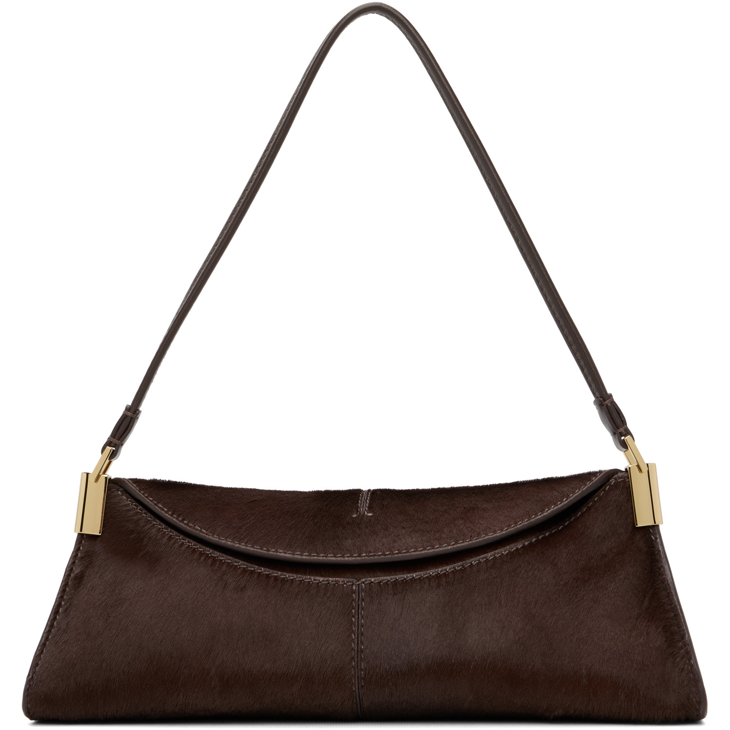 BALMAIN Brown 64-83 Small Pony-Effect Leather Bag