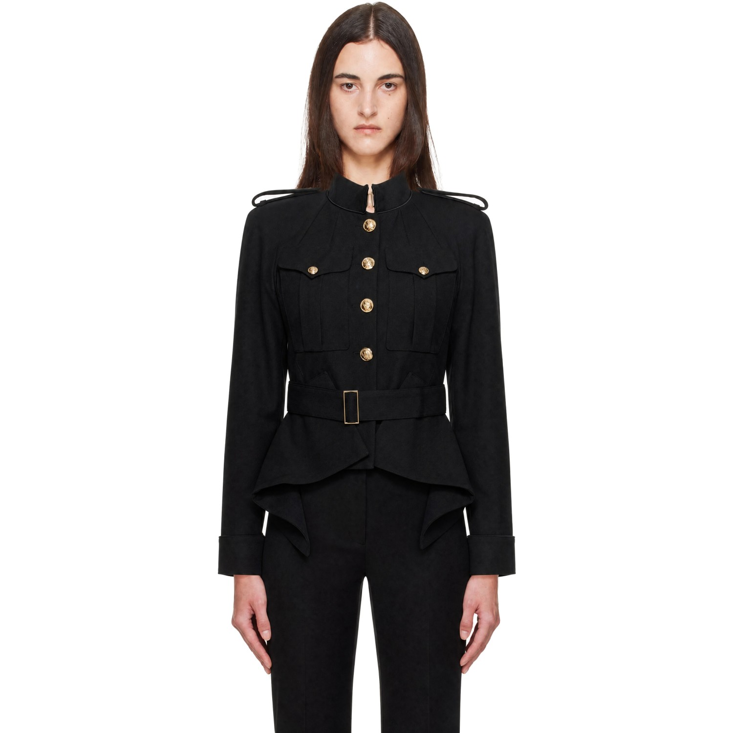 BALMAIN Black Wool Signature Jacket