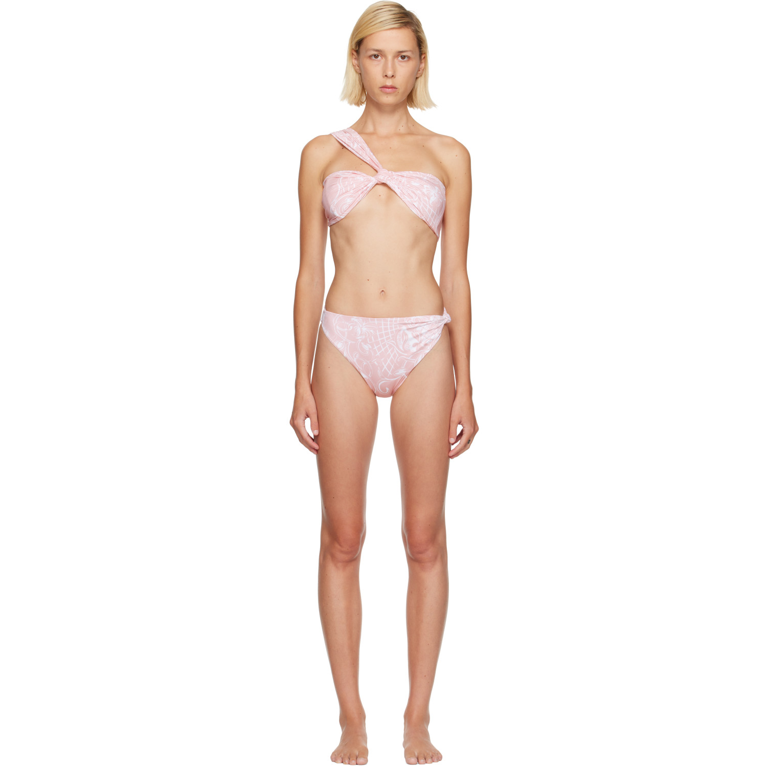 BALMAIN Pink Bandeau Bikini