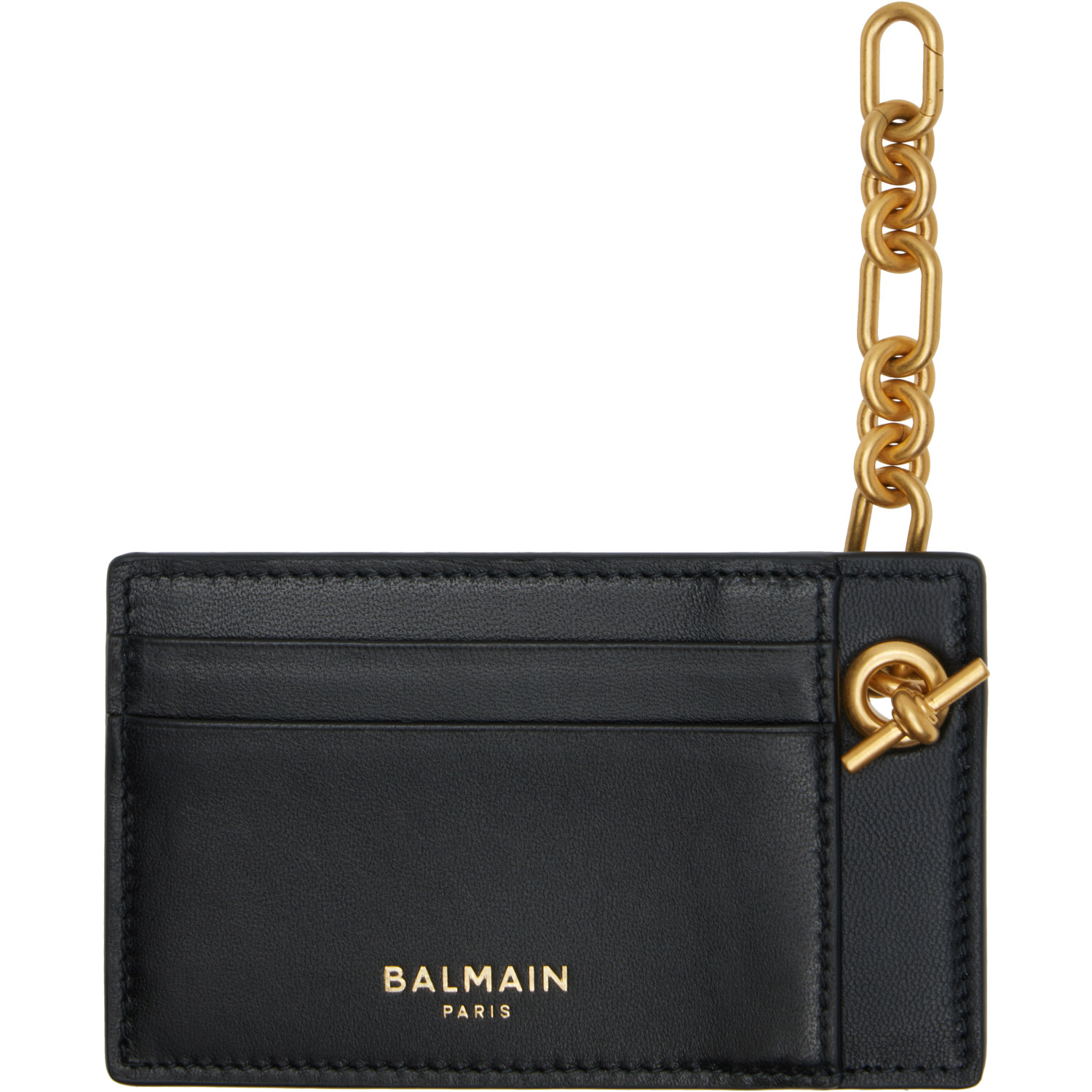 BALMAIN Black Pulse Chain Card Holder