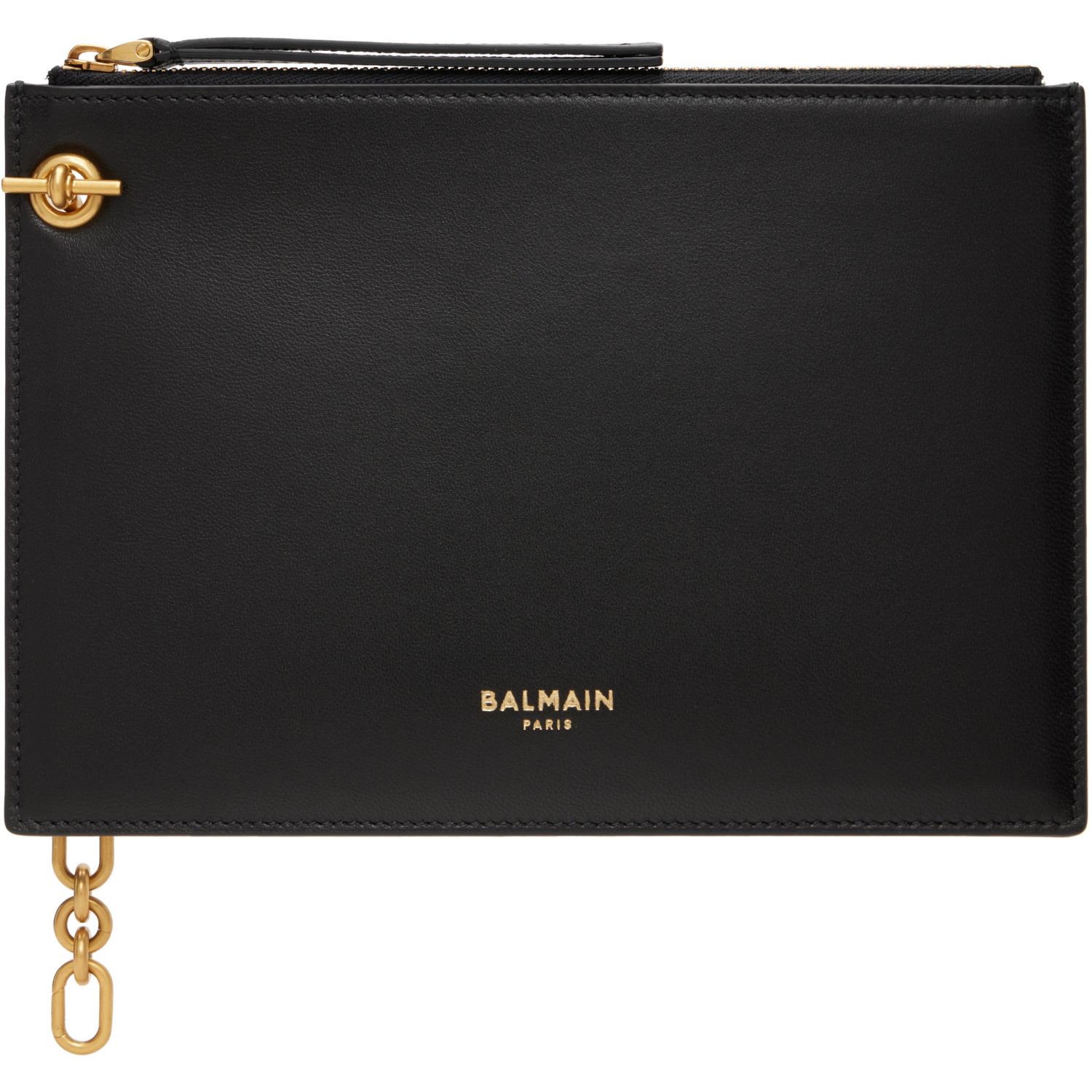 BALMAIN Black Pulse Zipped Pouch