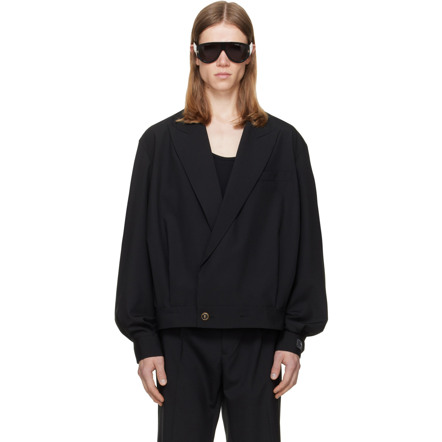 BALMAIN Black Wool 2-Button Jacket