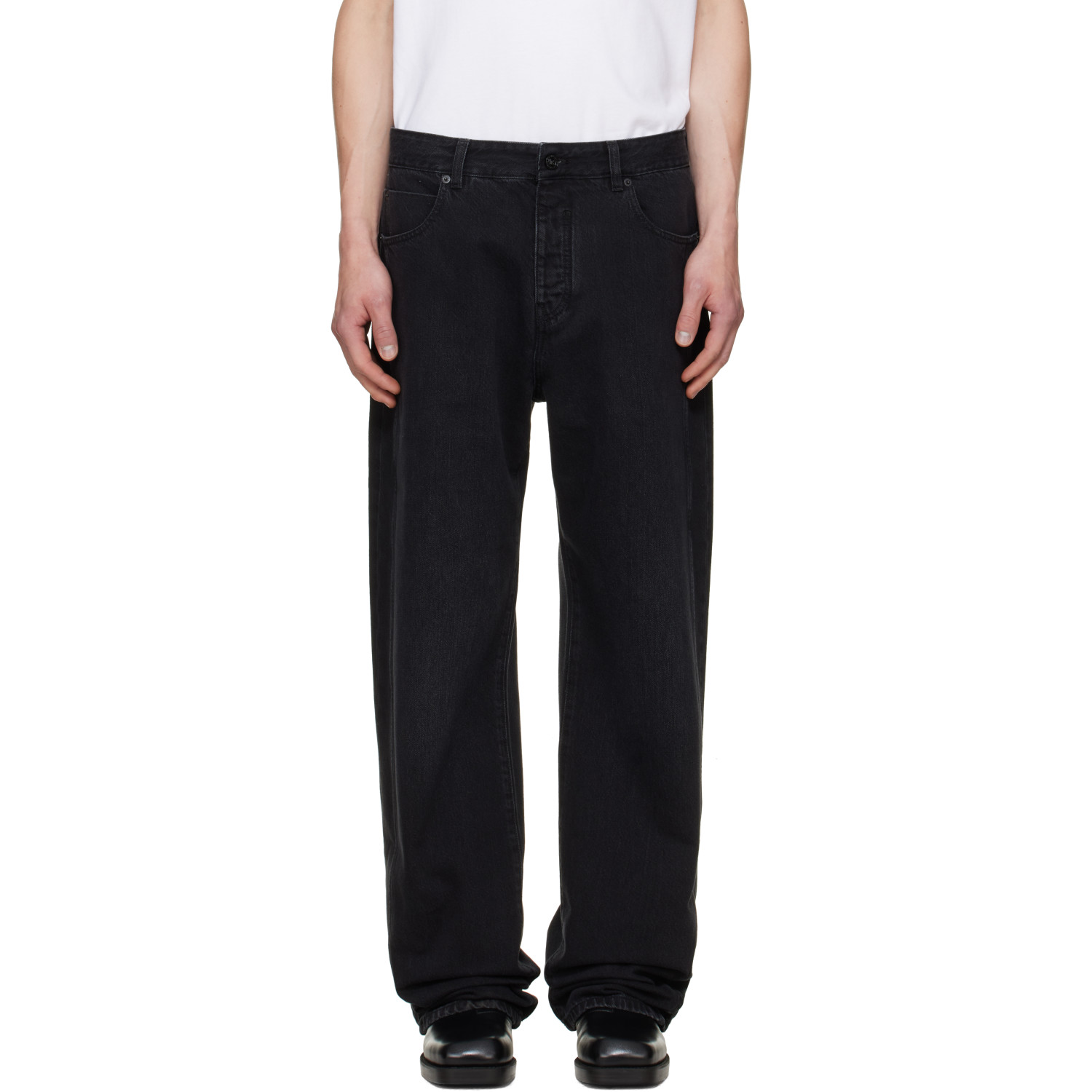 BALMAIN Black Loose-Fit Jeans