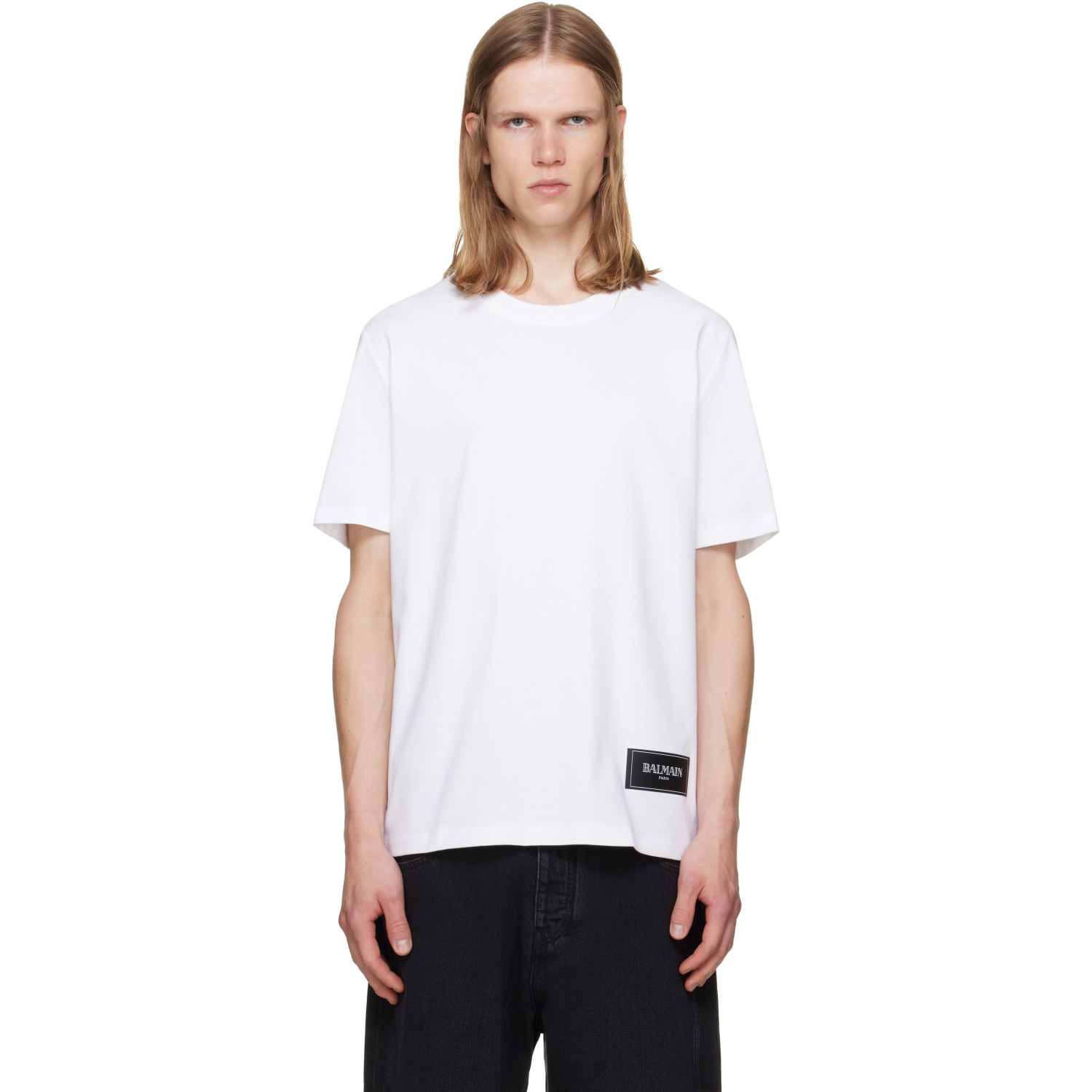 BALMAIN Two-Pack White 'Balmain Vintage' T-shirts