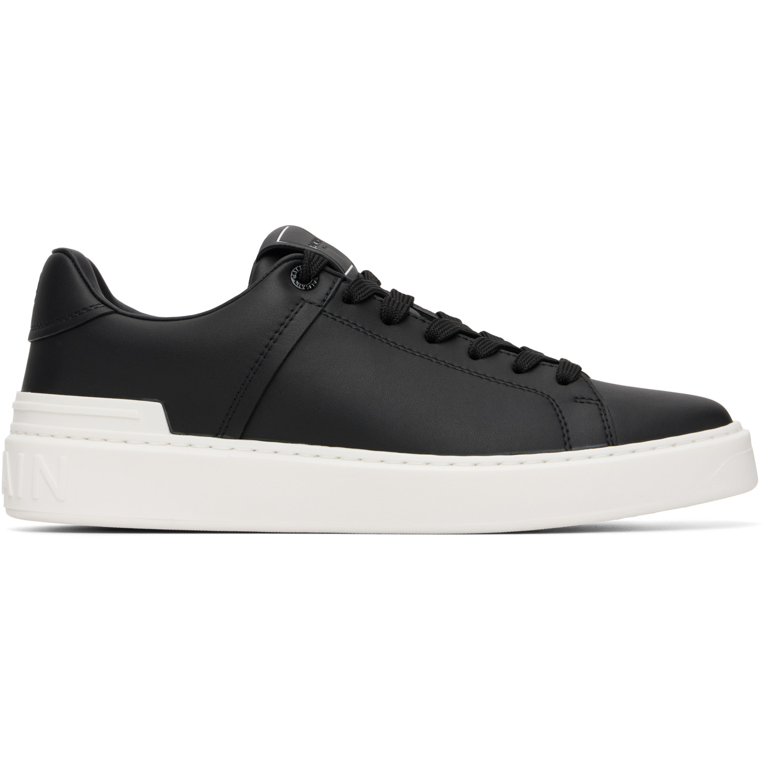 BALMAIN Black B-Court Calfskin Sneakers