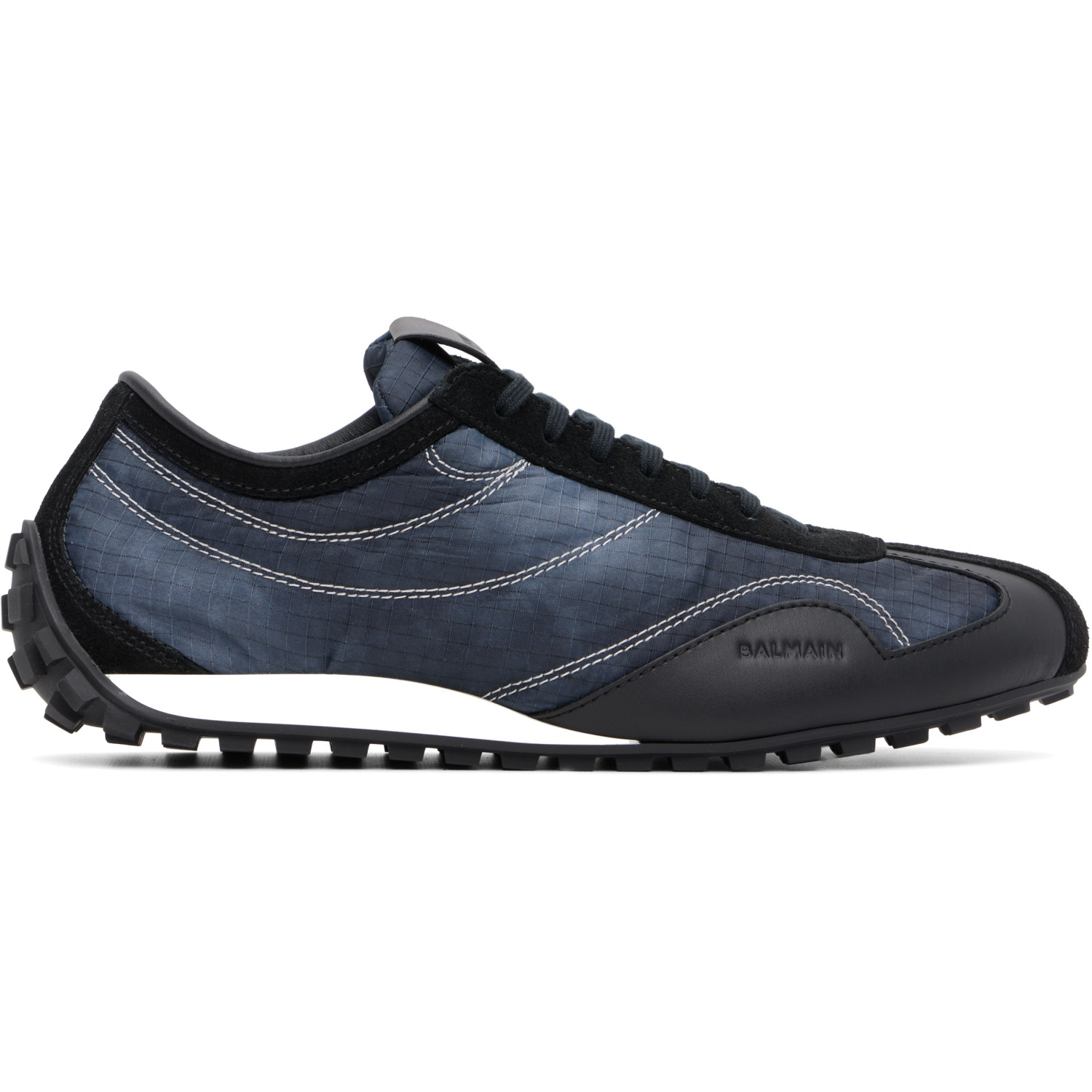 BALMAIN Black & Blue Racing Sneakers