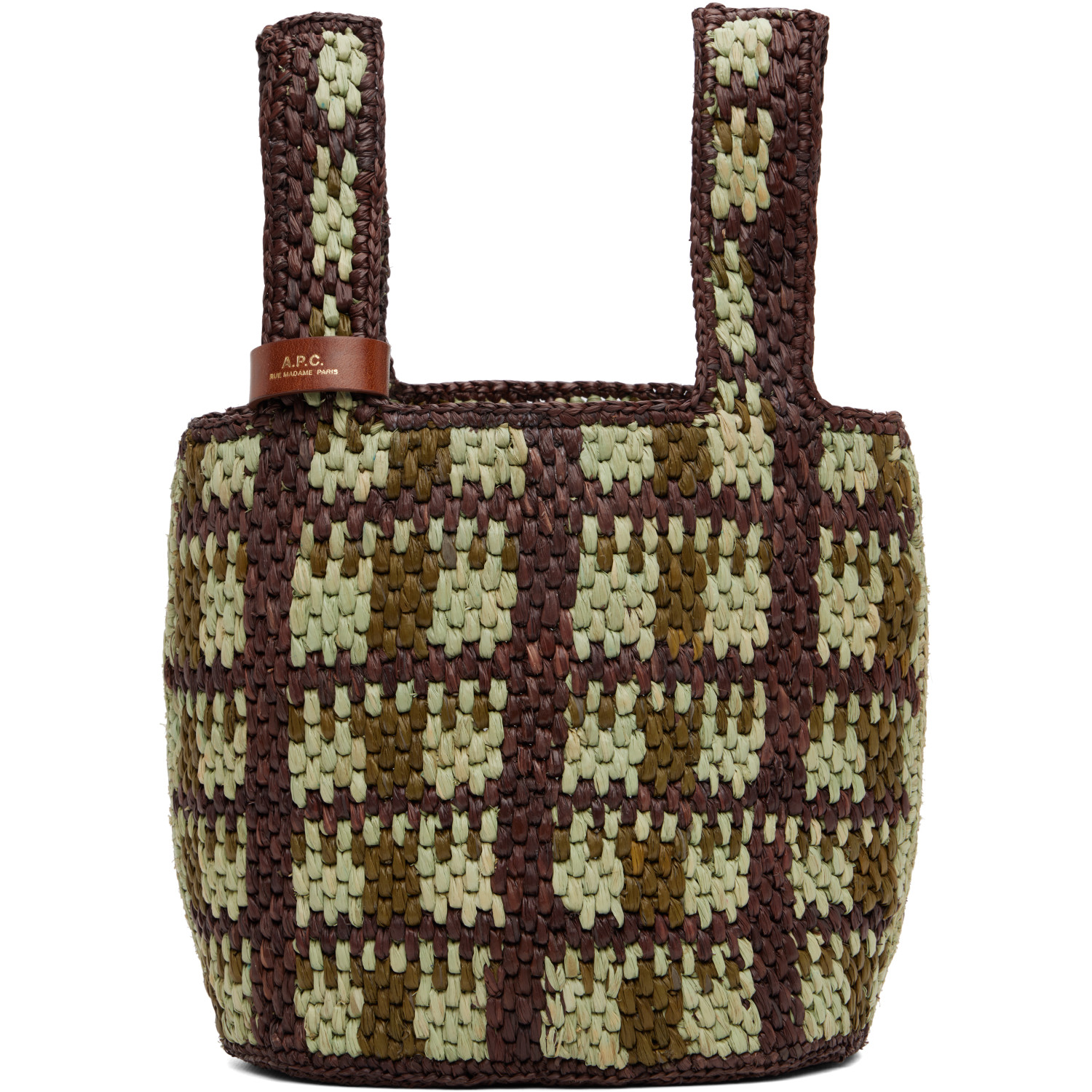 A.P.C. Brown & Green Pecan Bag
