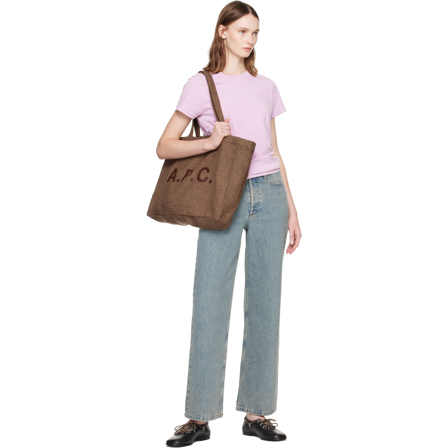 A.P.C. 브라운 다이앤 쇼핑 토트