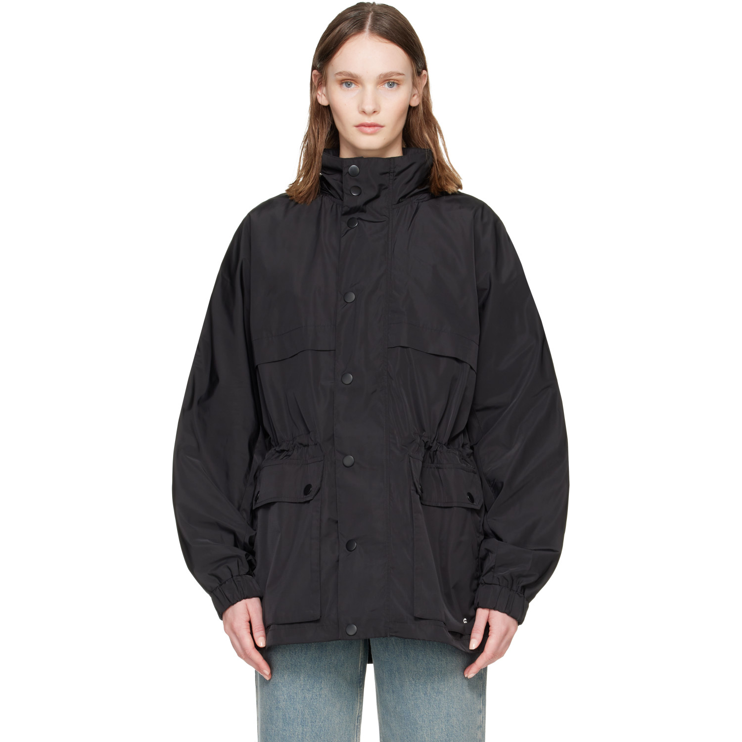 A.P.C. Black Valery Windbreaker Parka Jacket