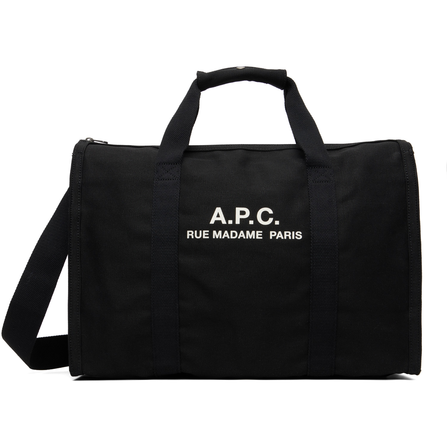 A.P.C. Black 'Récupération' Gym Weekender Bag
