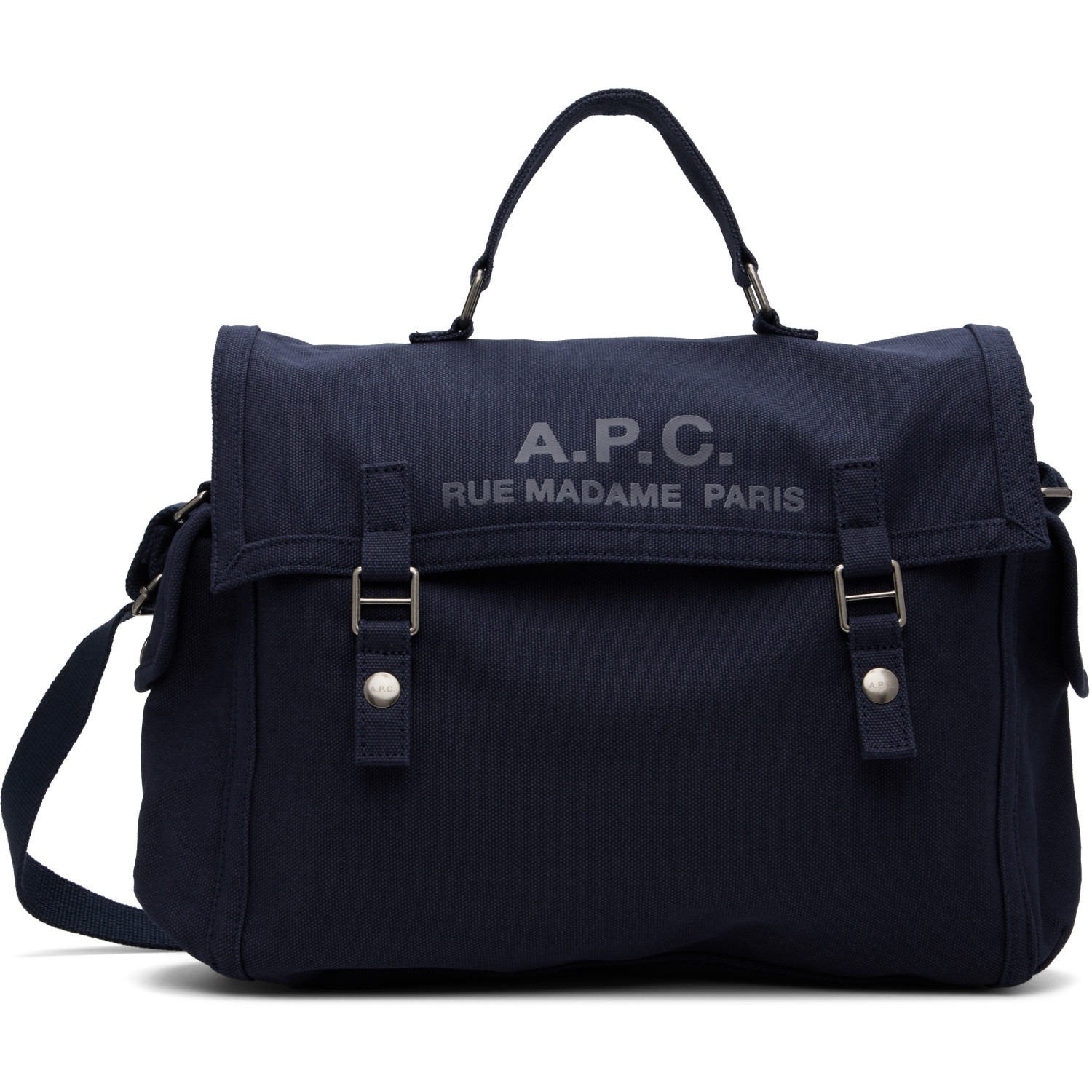 A.P.C. Navy 'Récupération' Messenger Bag