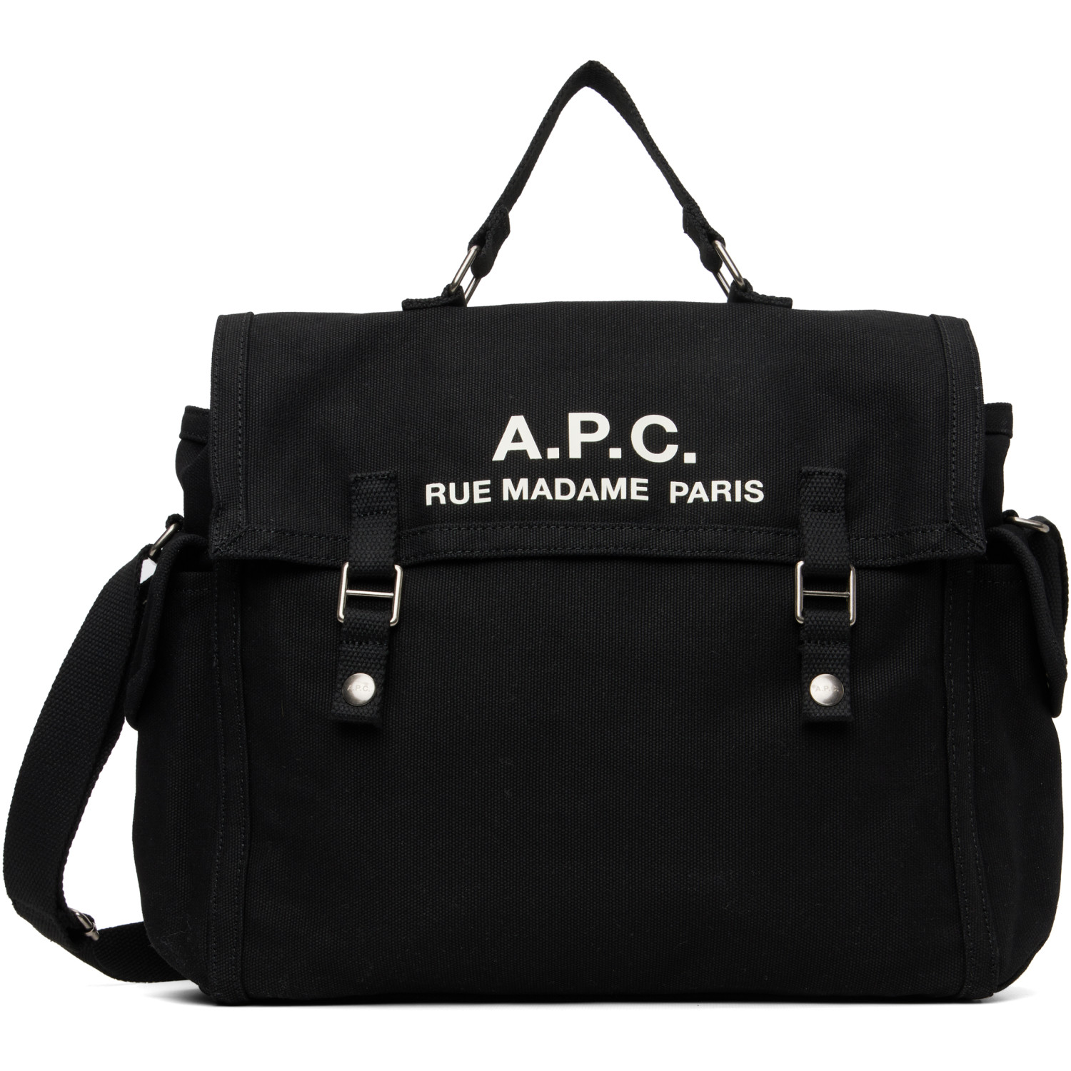 A.P.C. Black 'Récupération' Messenger Bag