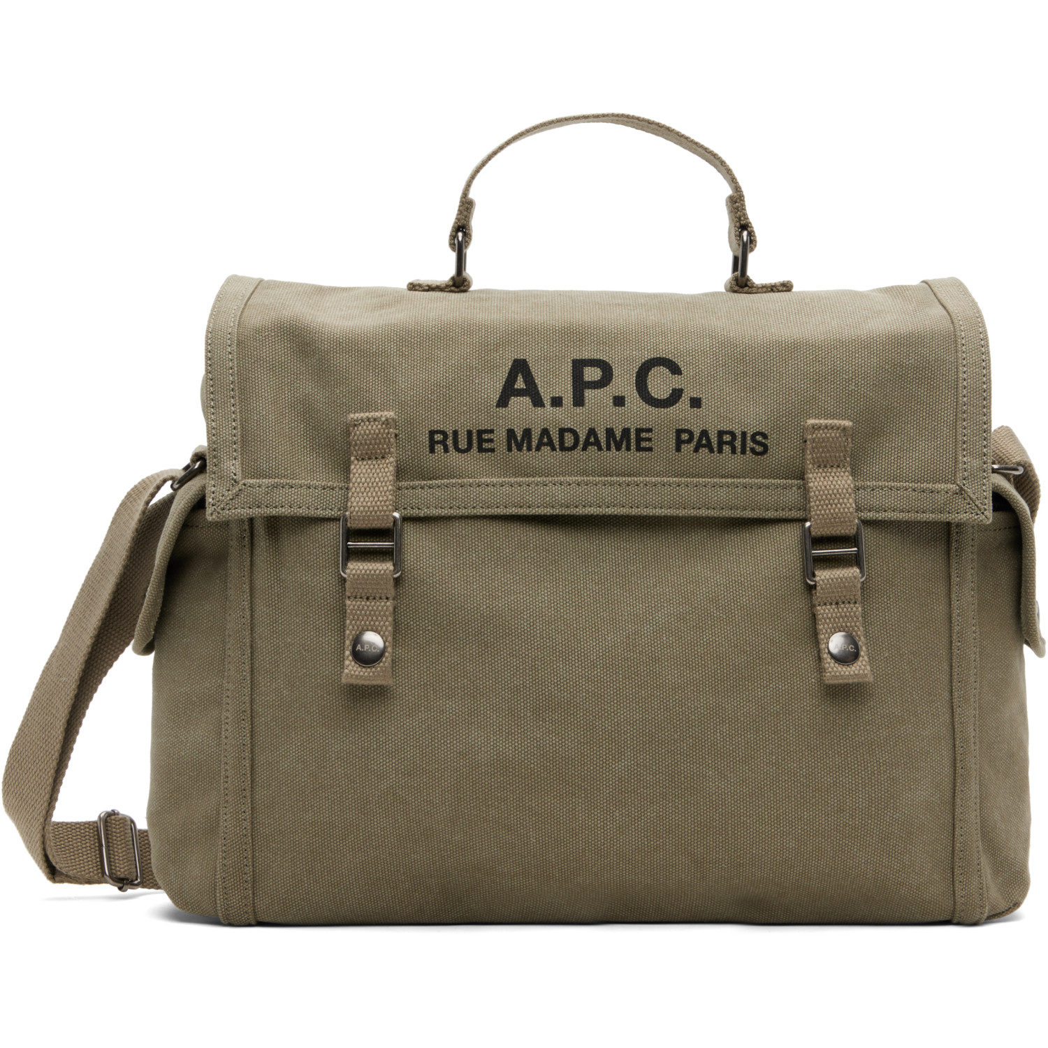 A.p.c. Khaki Recuperation Satchel In Jaa Khaki