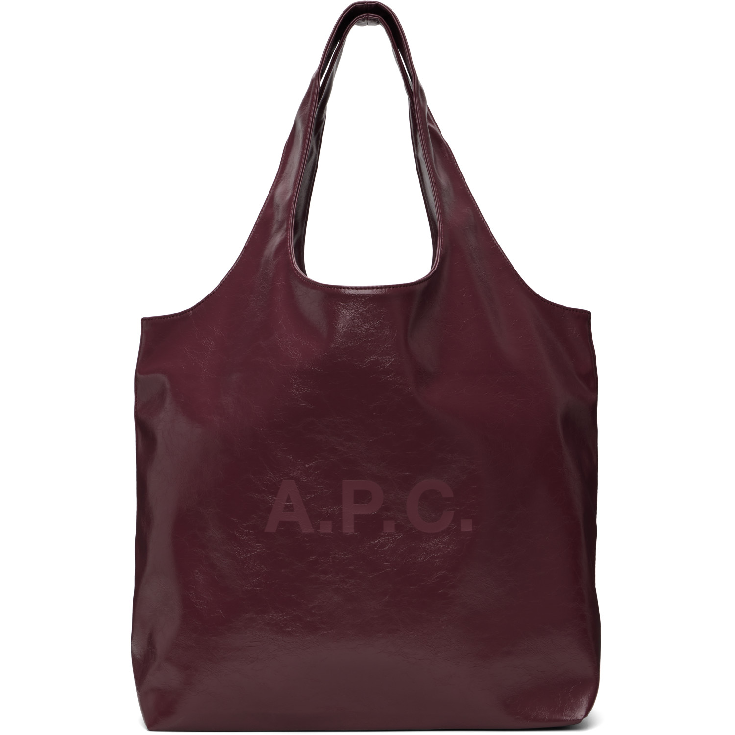A.P.C. 버건디 니논 토트백