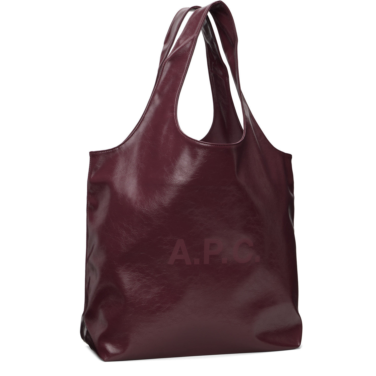 A.P.C. 버건디 니논 토트백