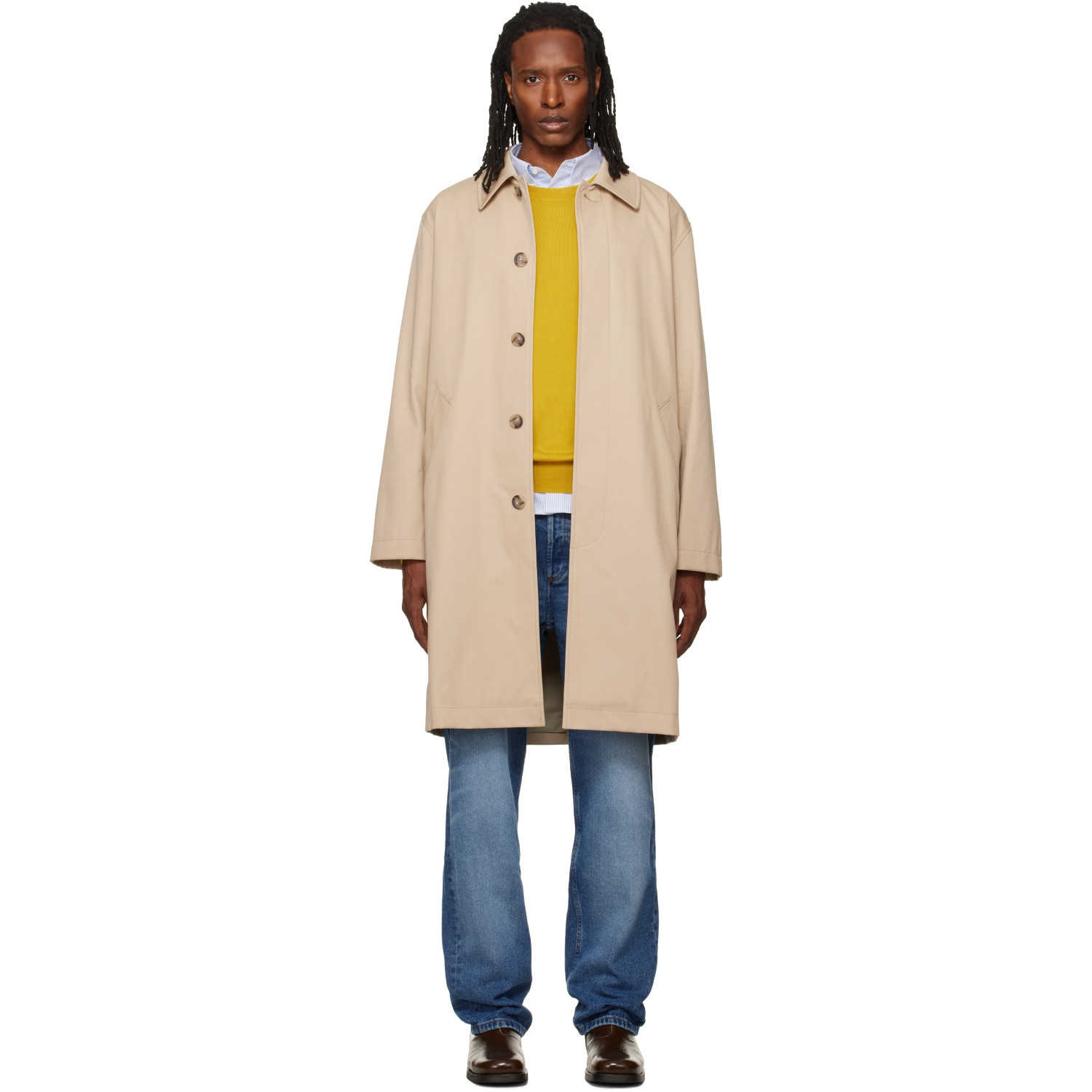A.P.C. Beige Urban Mac Coat