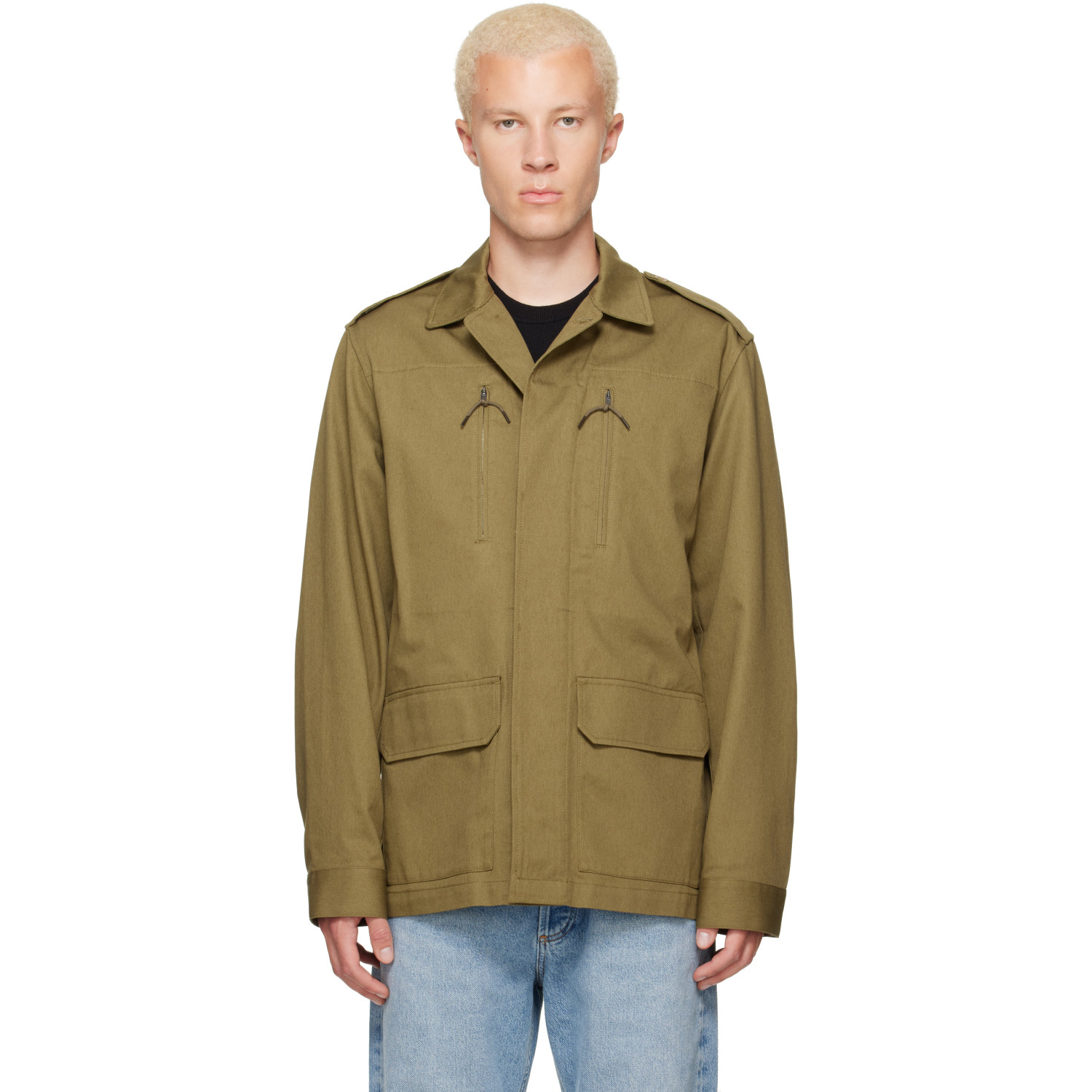 A.P.C. Khaki Military-Style Jacket