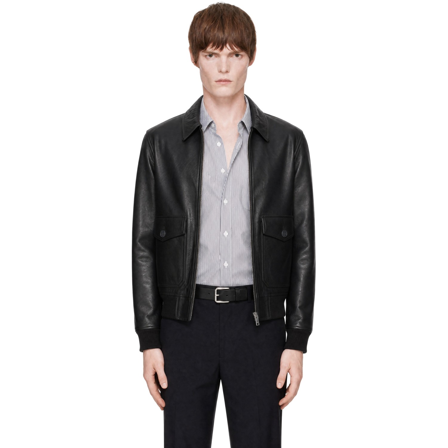 A.P.C. Black Short Leather Jacket
