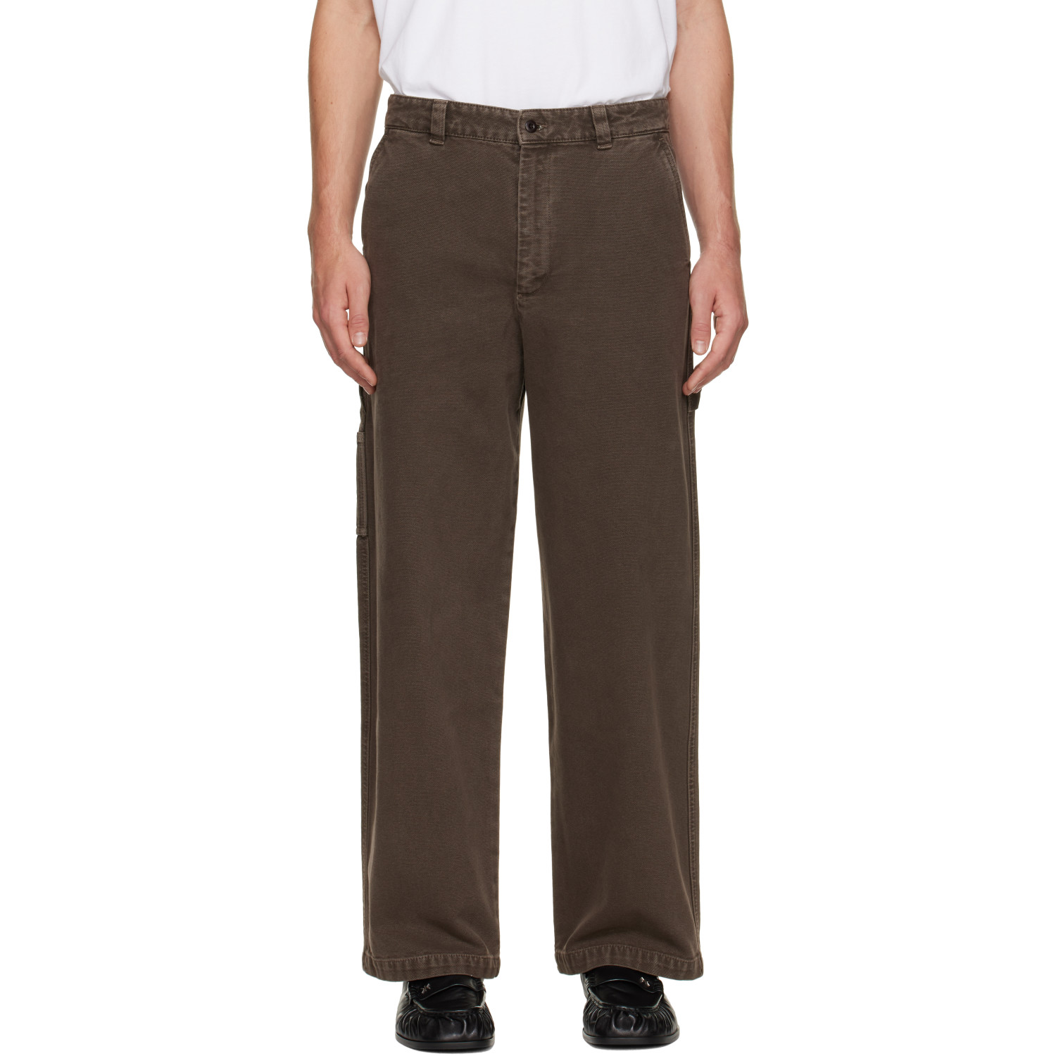 A.P.C. Brown Canvas Carpenter Trousers
