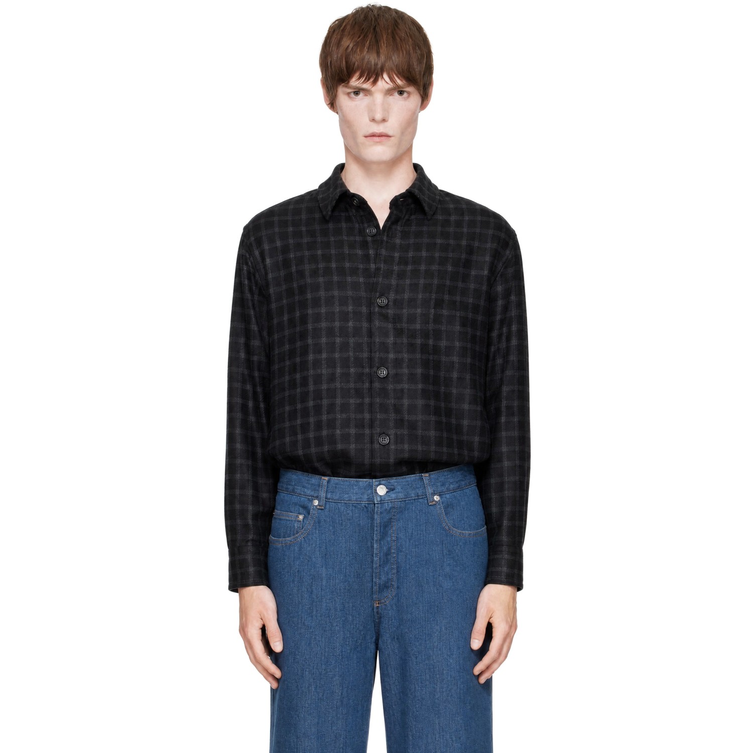 A.P.C. Black Checked Overshirt
