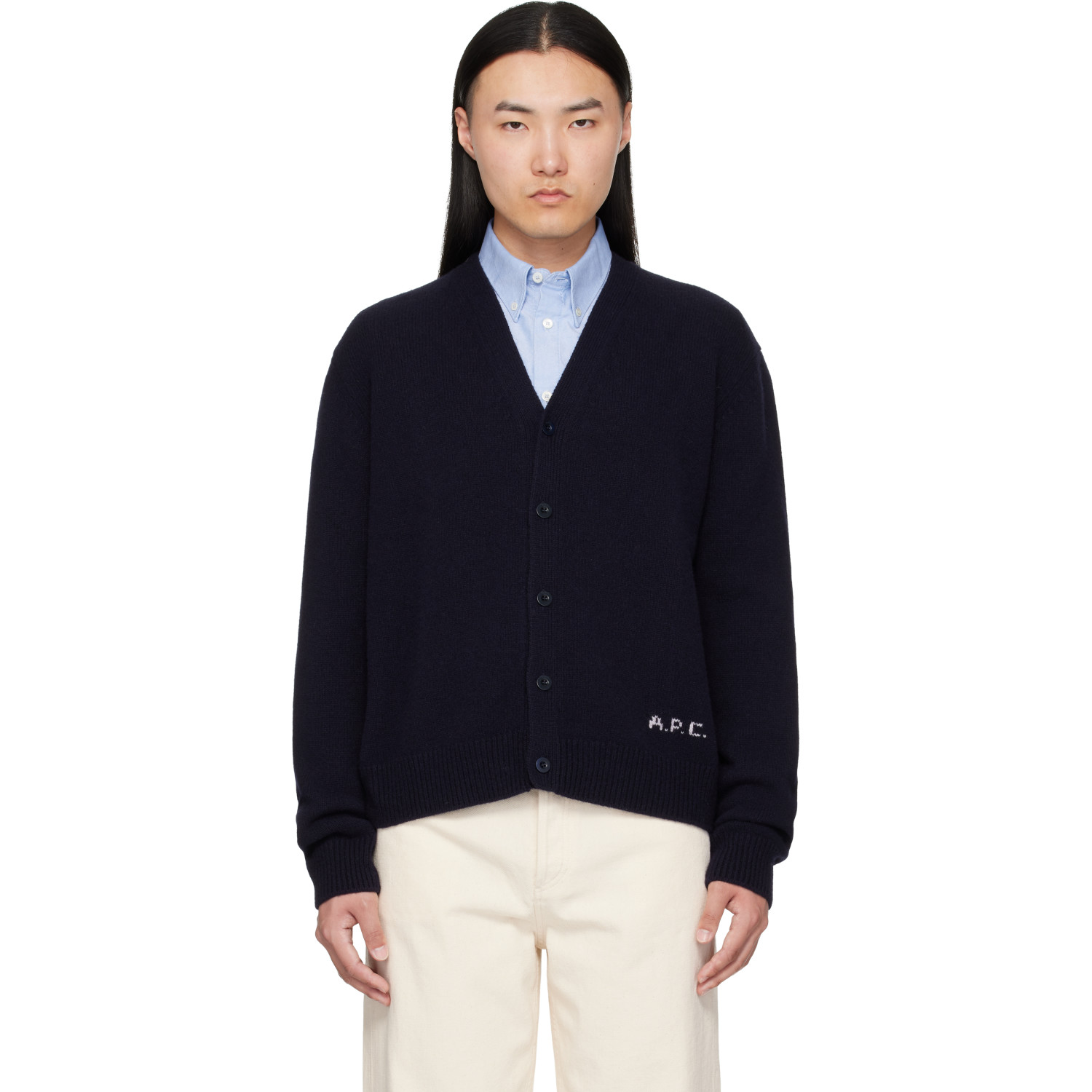 A.P.C. Navy Kevin Cardigan