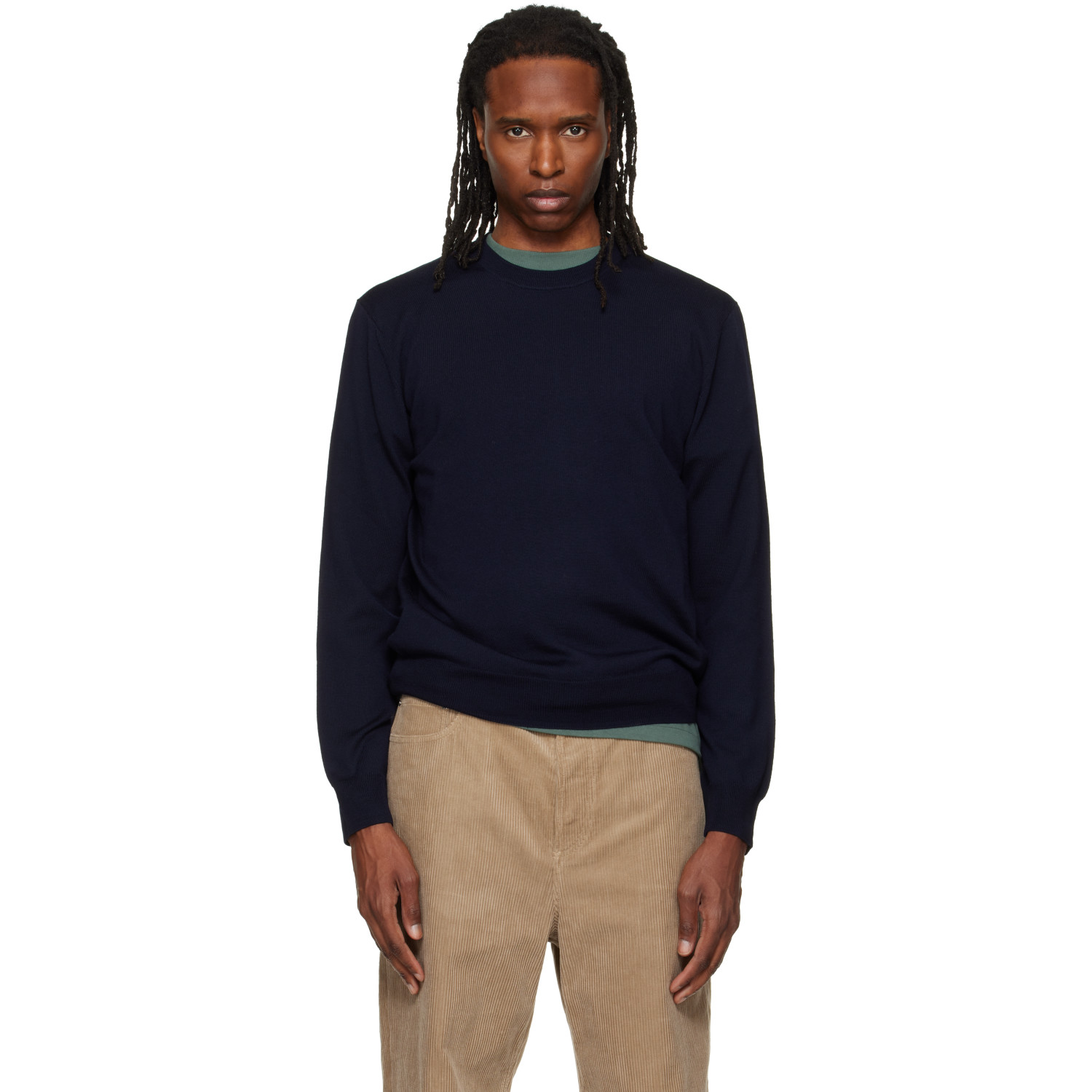 A.P.C. Navy Matthieu Wool Sweater