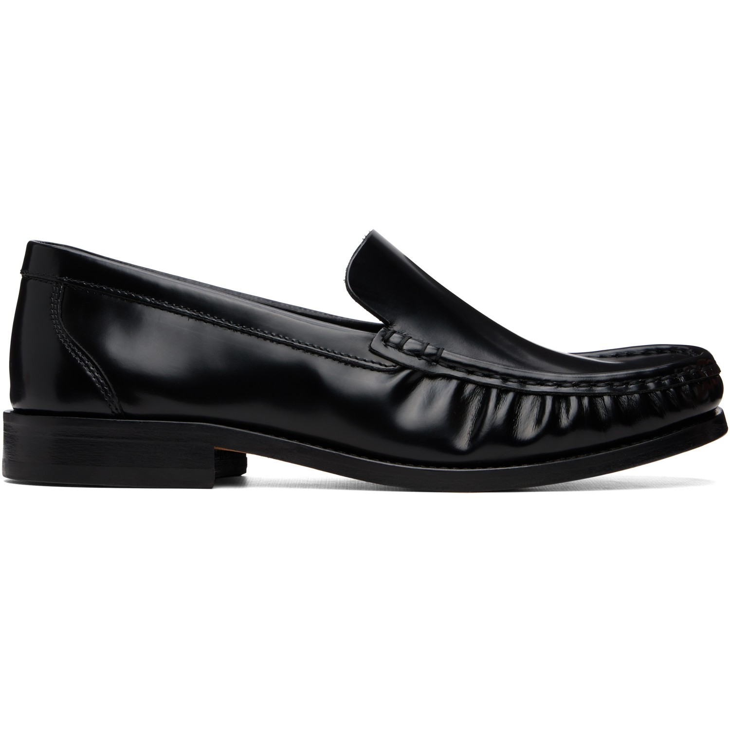A.P.C. Black Leather Loafers