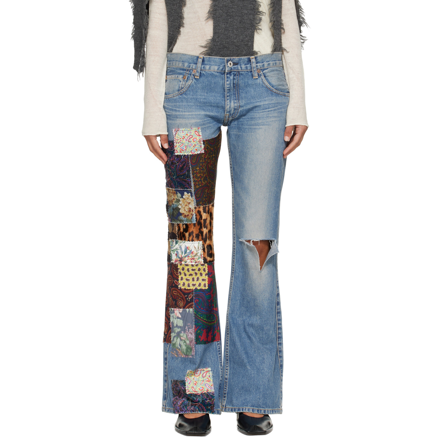 Junya Watanabe Blue Patchwork Jeans