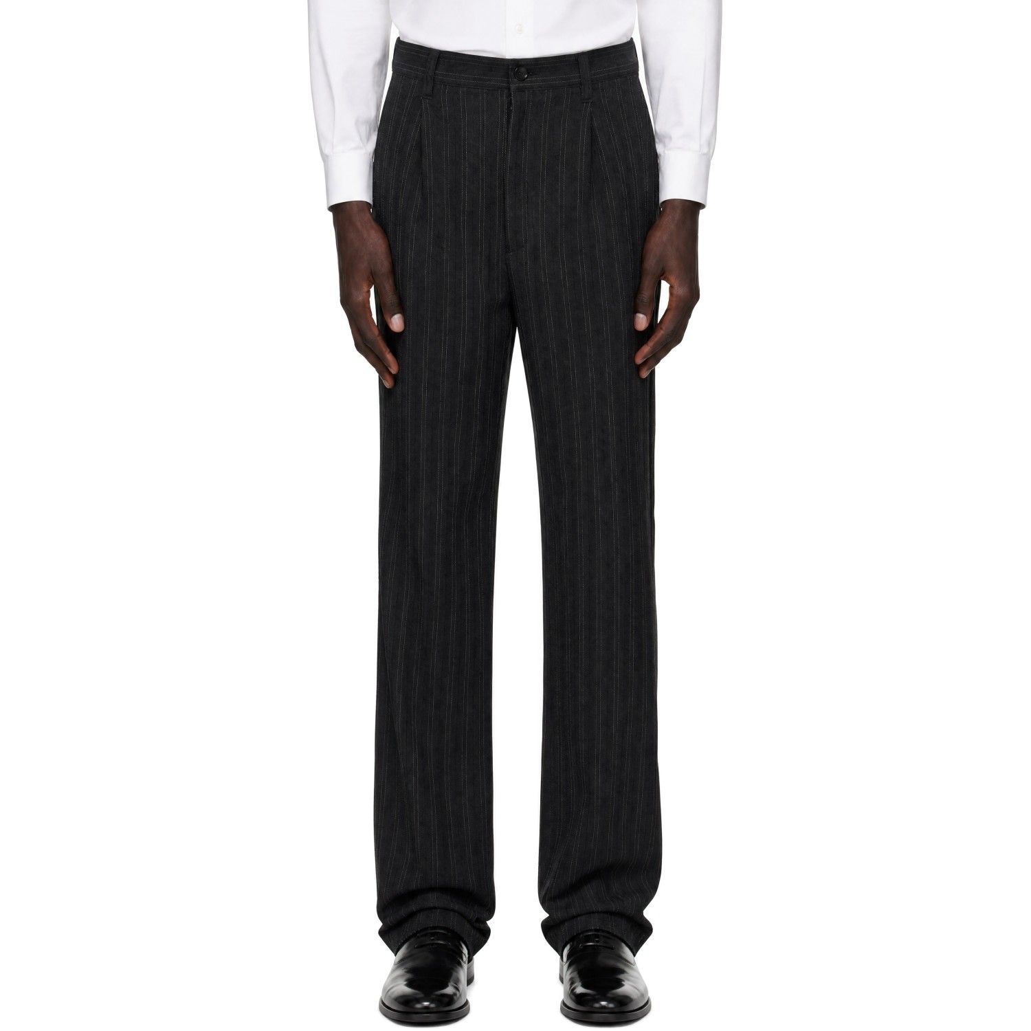 Junya Watanabe Gray Striped Trousers