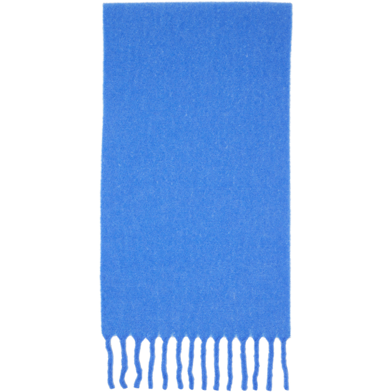 Lanvin Blue Fluffy Label Scarf