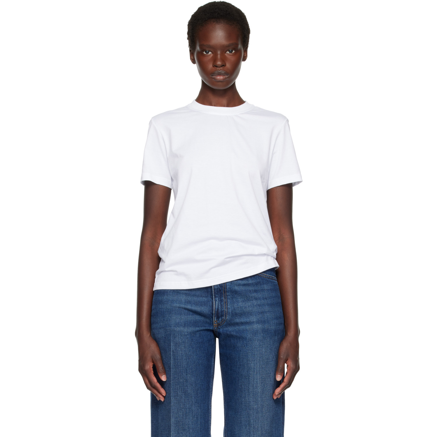 Lanvin White Cotton Ribbon Detail T-shirt