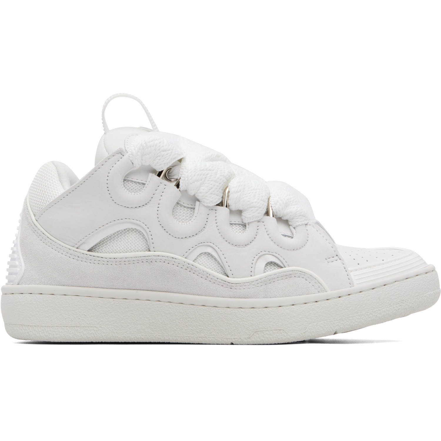 Lanvin White Curb Sneakers