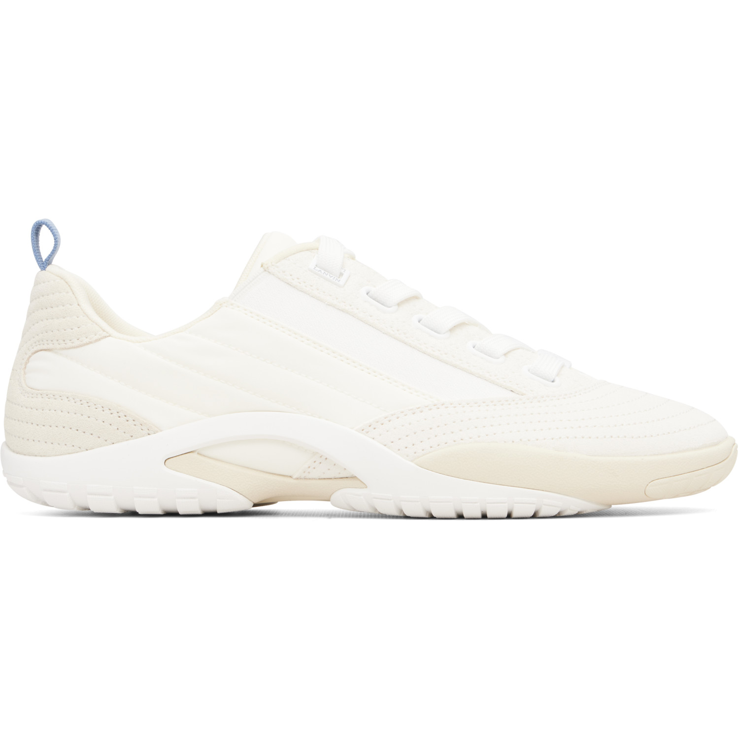 Lanvin White New Soccer Lace Up Leather Sneakers