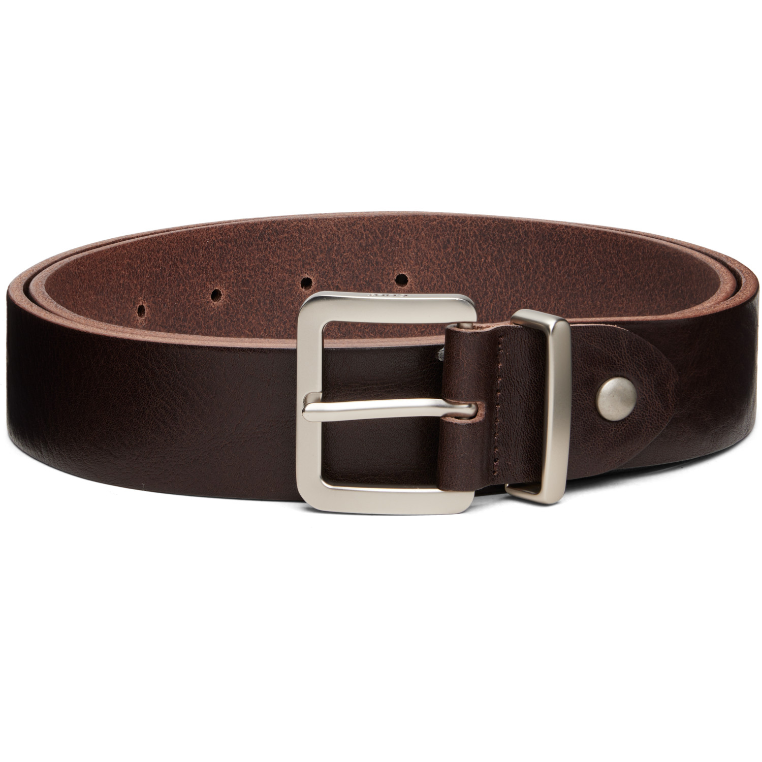 Coor Brown Vintage Finish Cow Leather Belt In Dark_brown