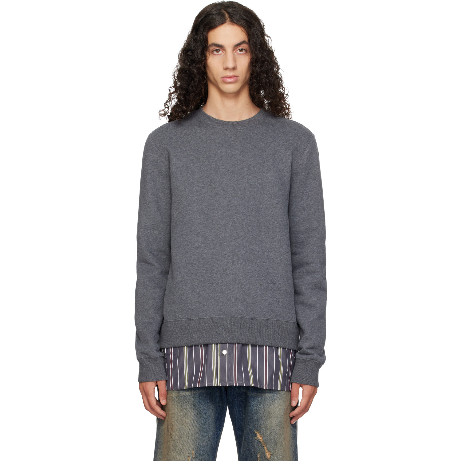 Lanvin Gray Layered Sweatshirt