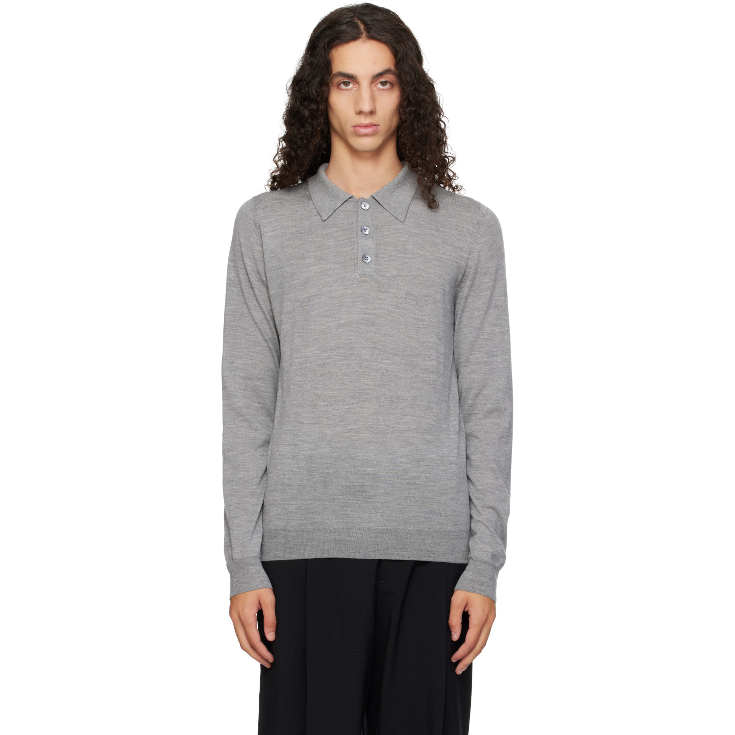 Lanvin Gray Classic Polo
