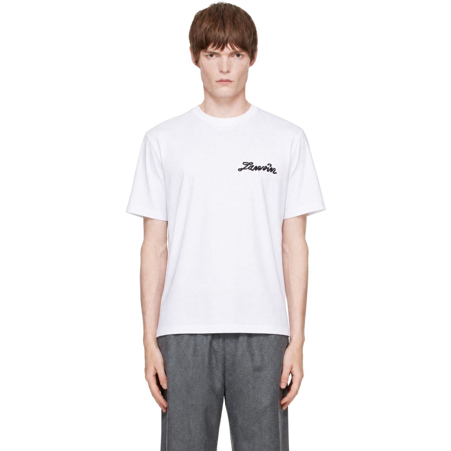 Lanvin White Small Ribbon Cotton T-shirt