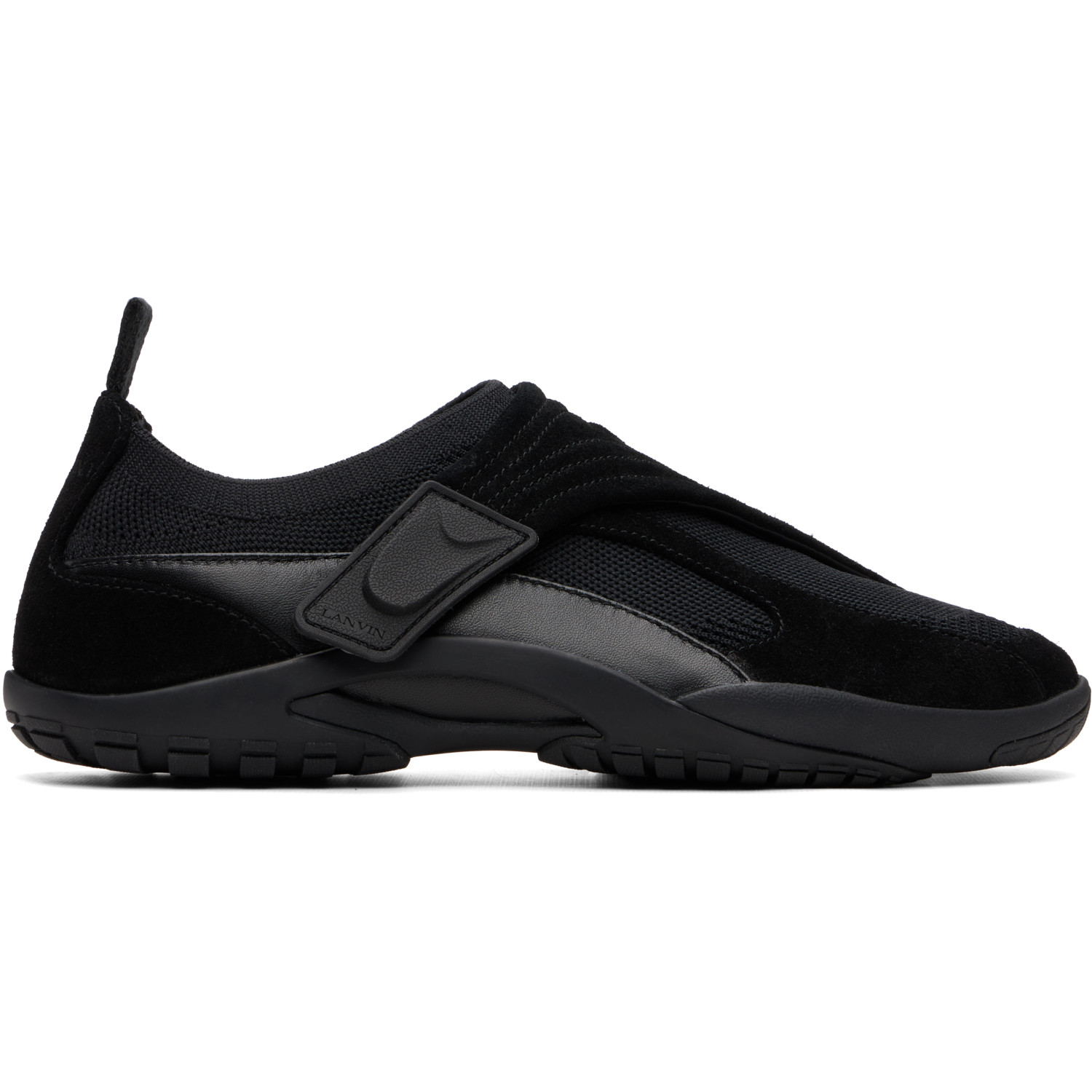 Lanvin Black LNV1 Knit & Suede Sneakers