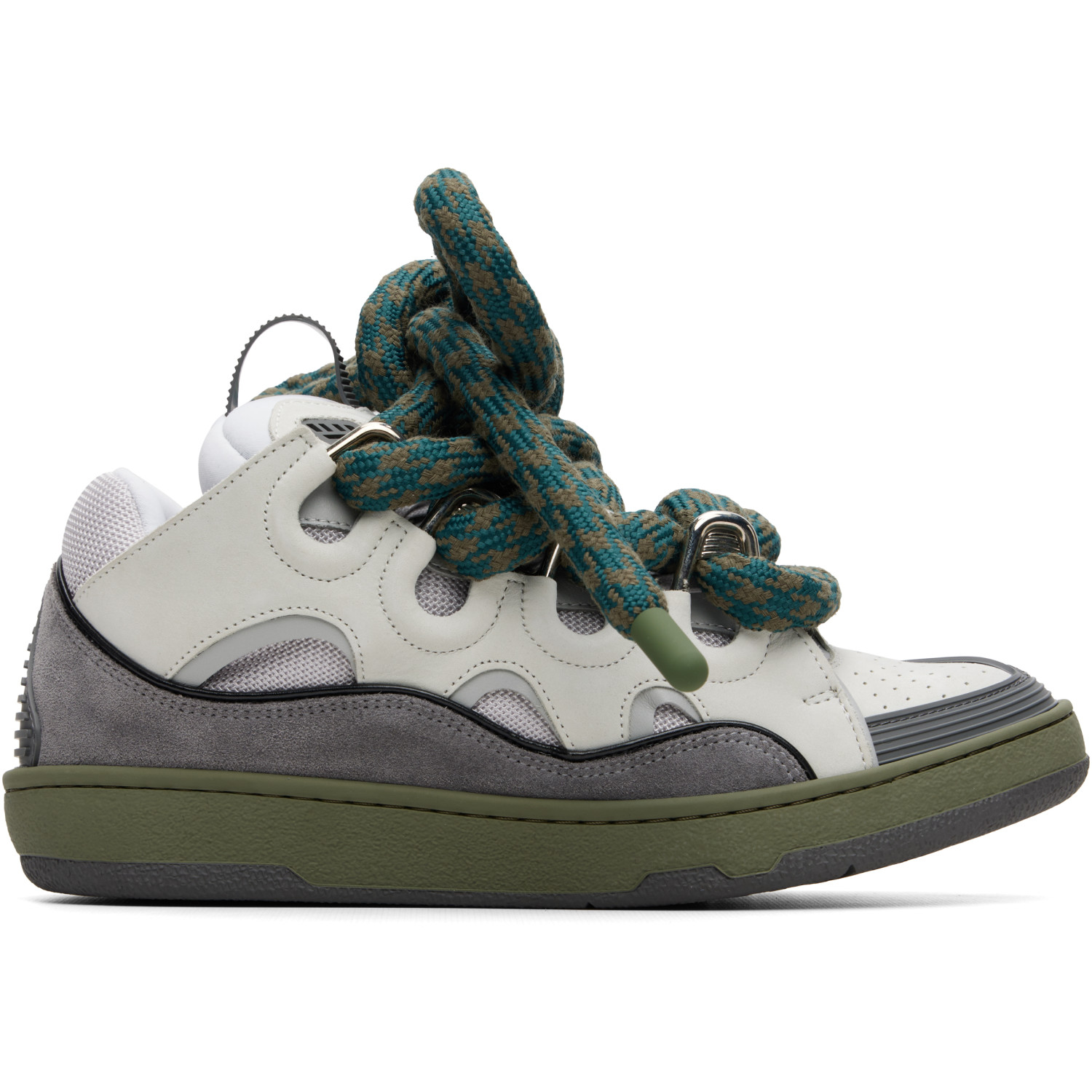 Lanvin Gray Curb Snake Sneakers