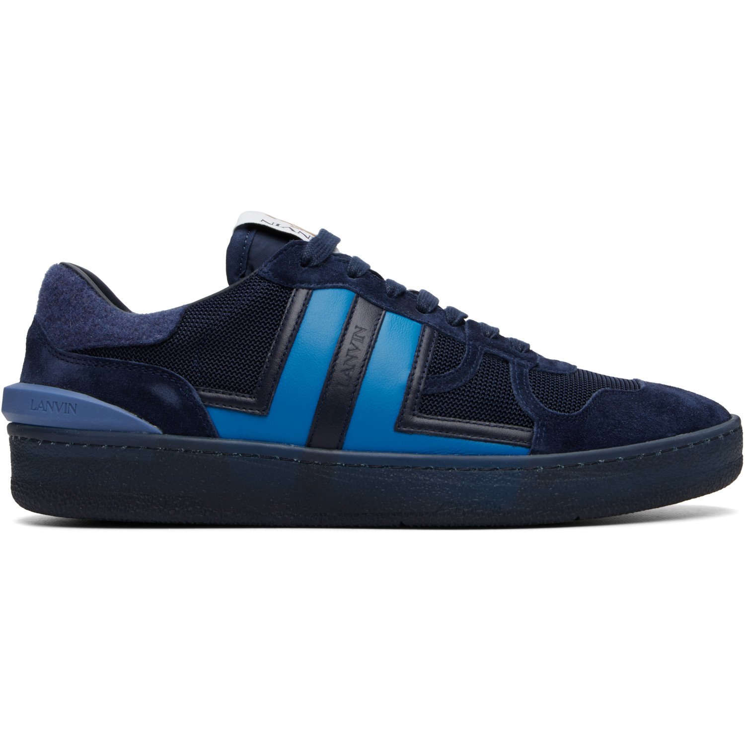 Lanvin Blue Clay Felt Sneakers