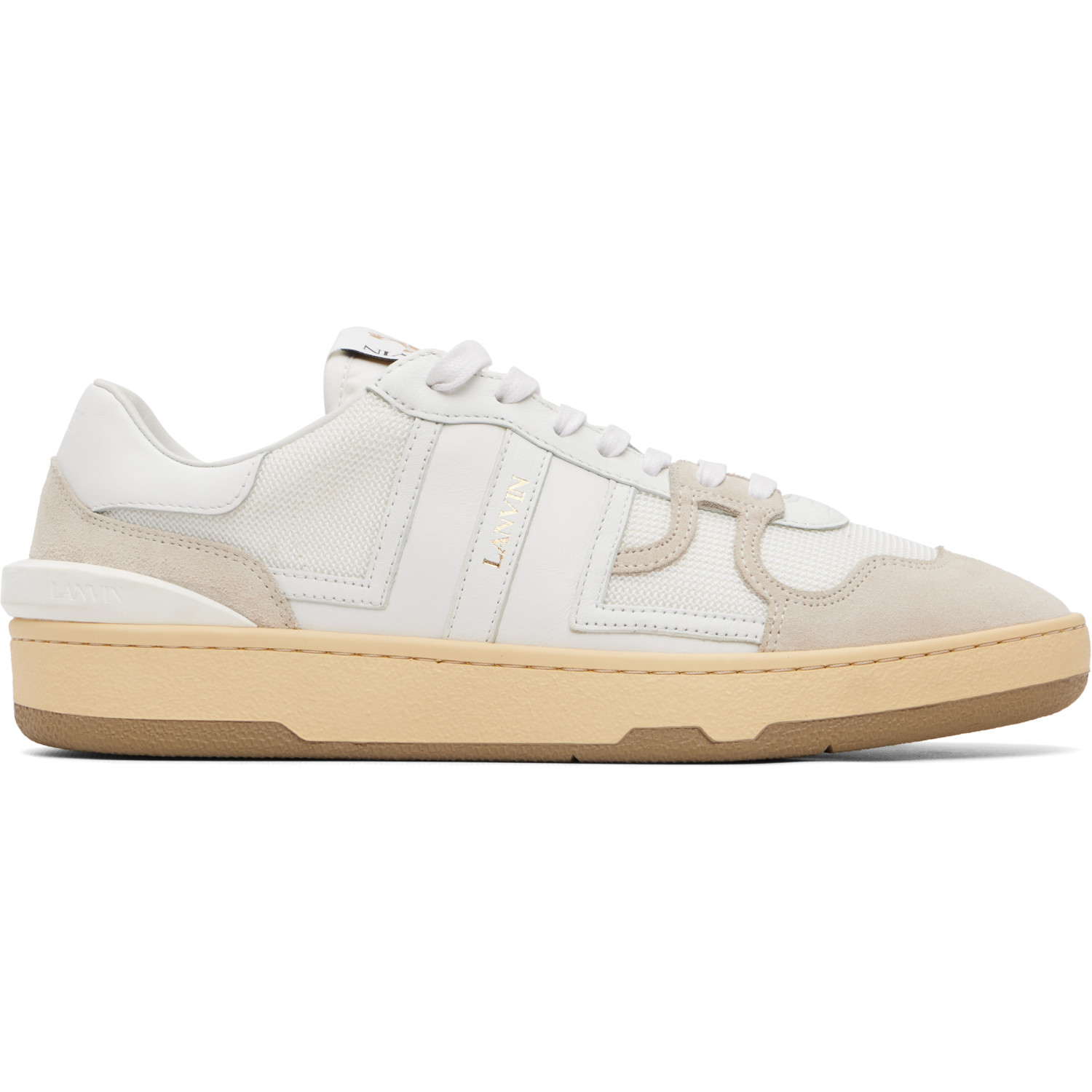 Lanvin White Clay Sneakers
