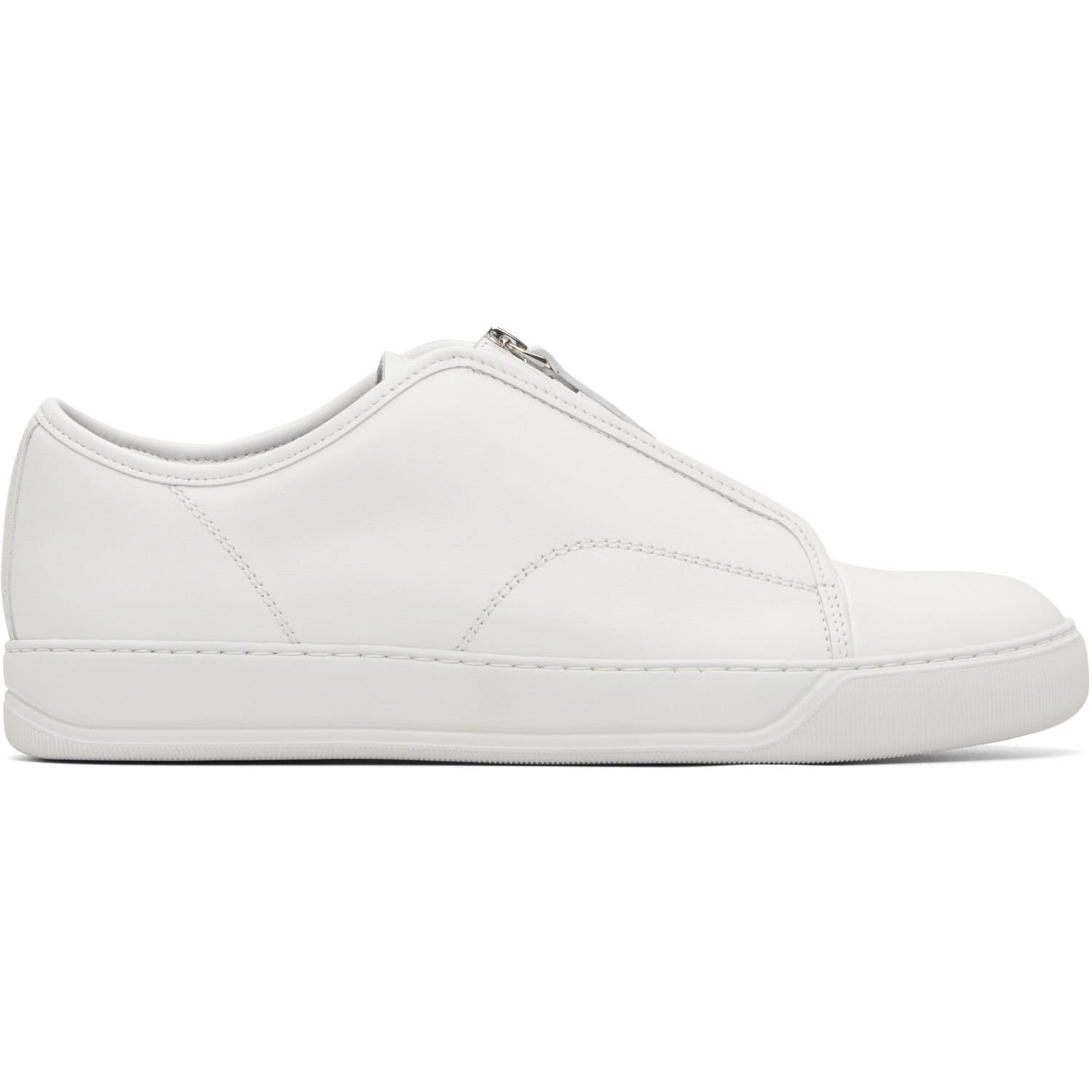 Lanvin White DBB1 Zip Sneakers