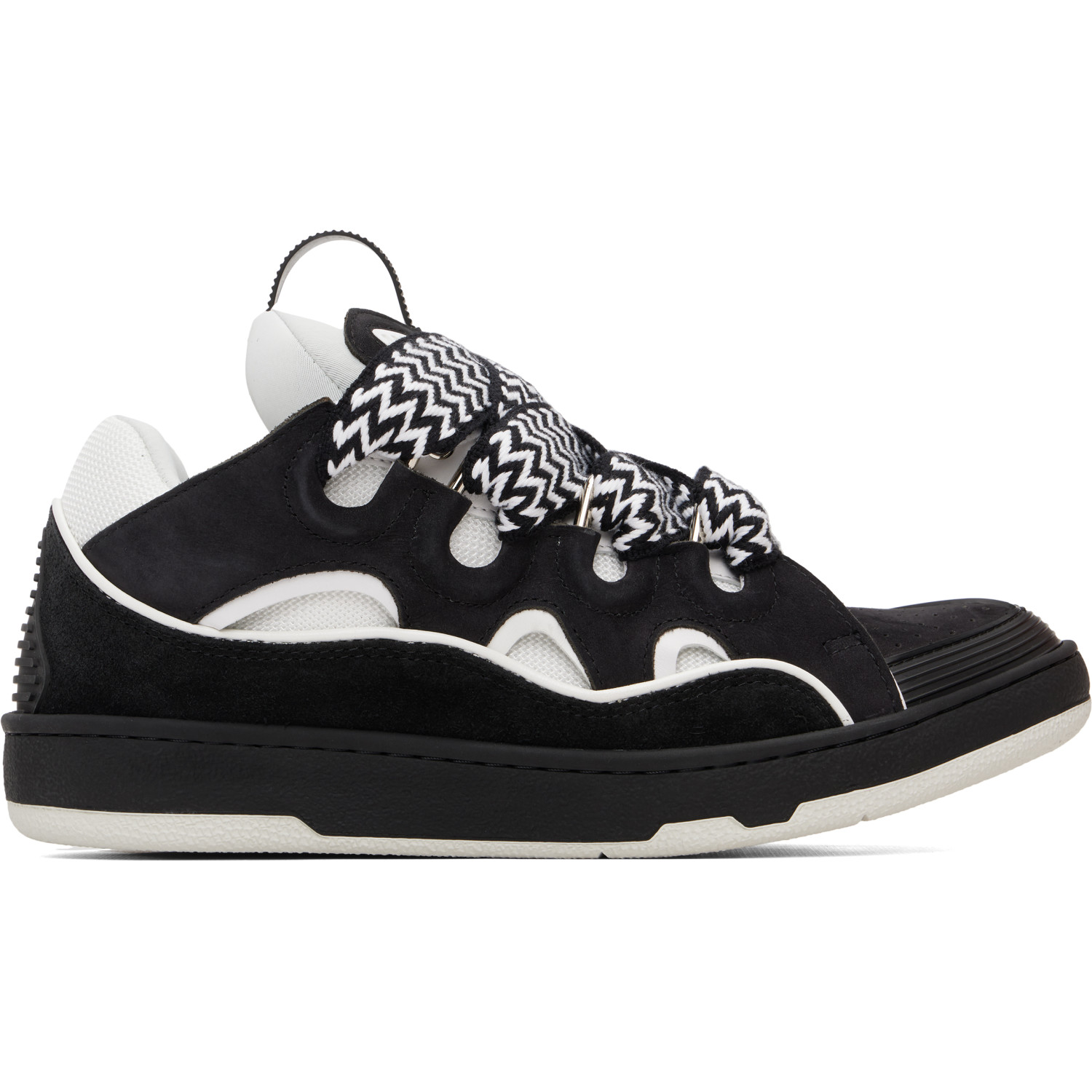 Lanvin Black & White Curb Sneakers