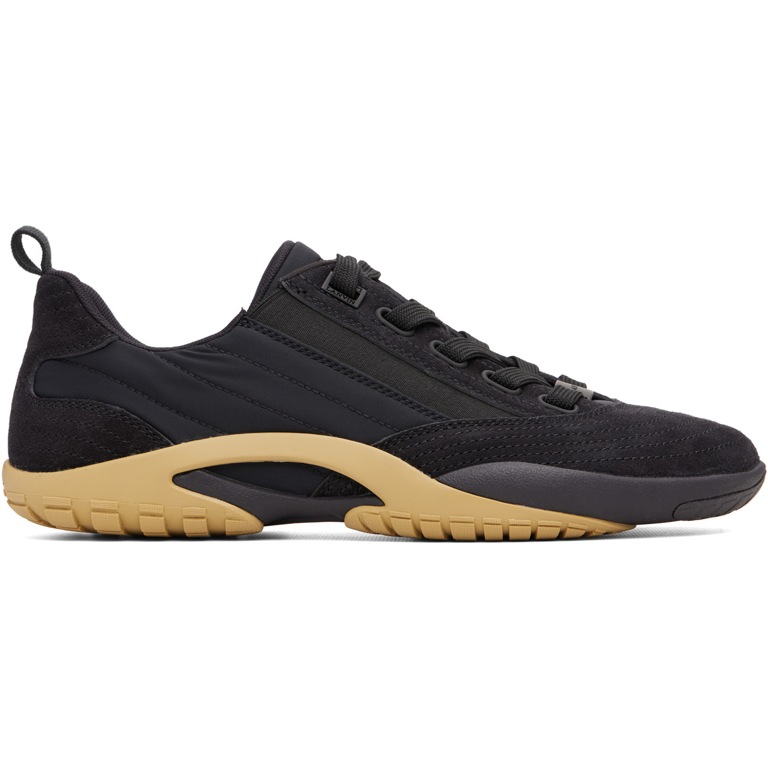 Lanvin Black New Lace Up Leather Sneakers
