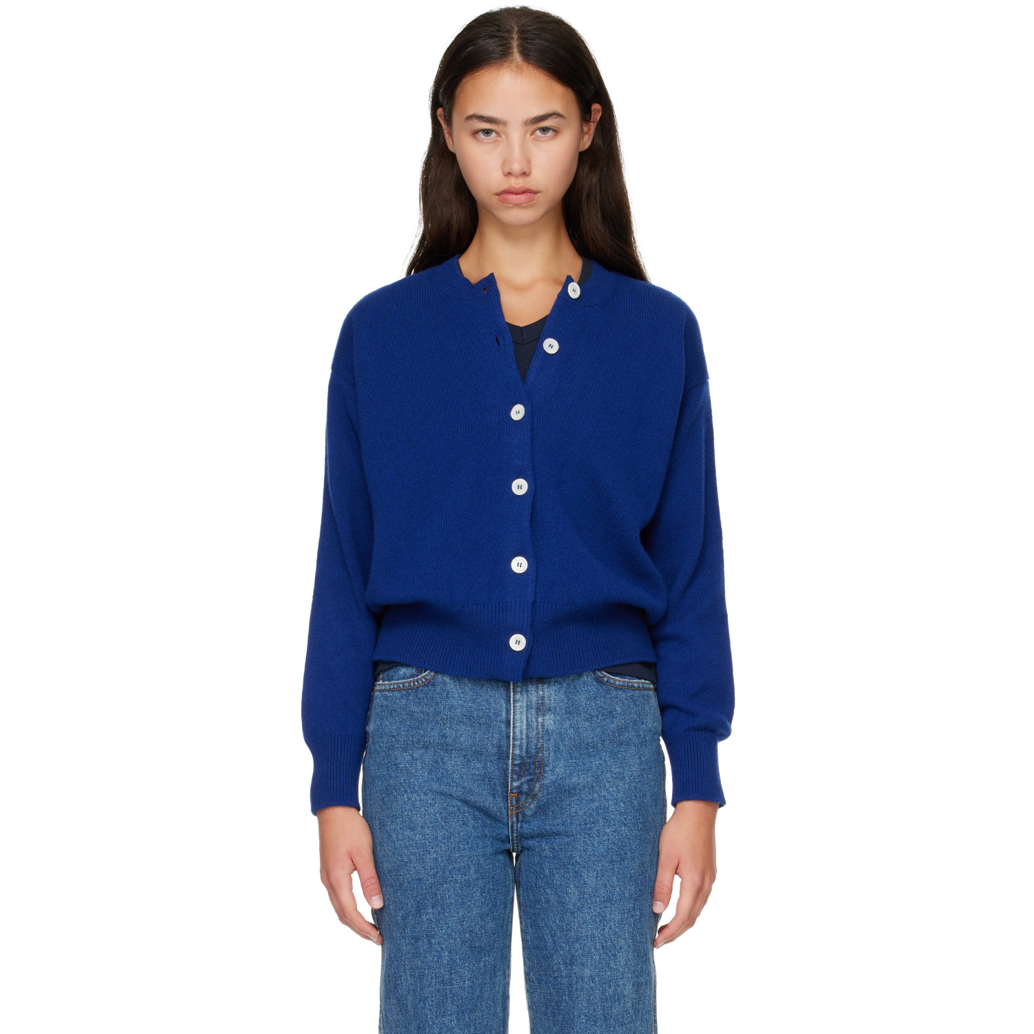 &Daughter Blue Ada Crewneck Cardigan