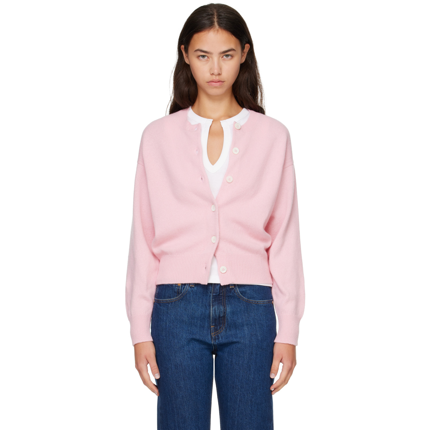 &Daughter Navy Ada Crewneck Cardigan