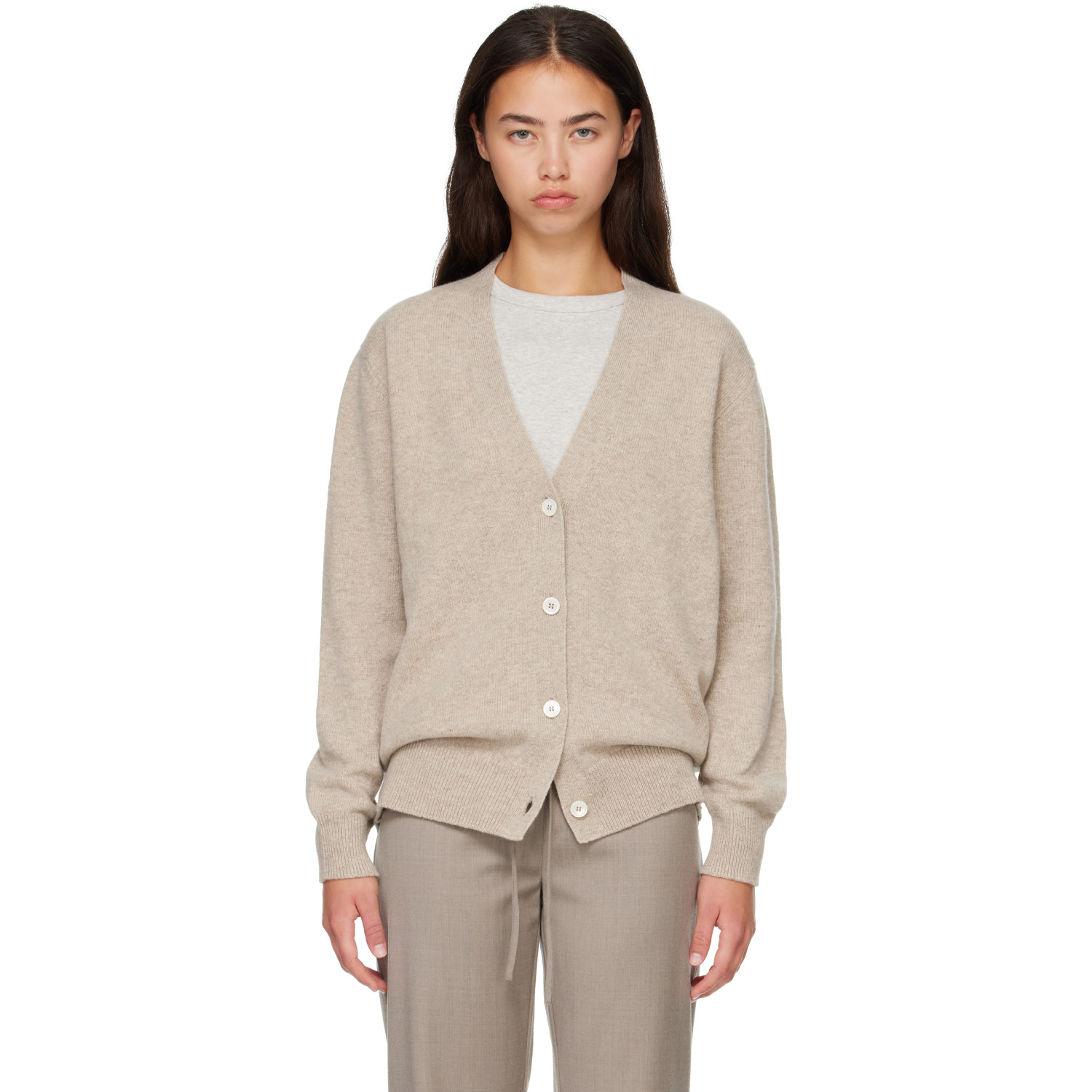 &Daughter Beige Ava Cardigan