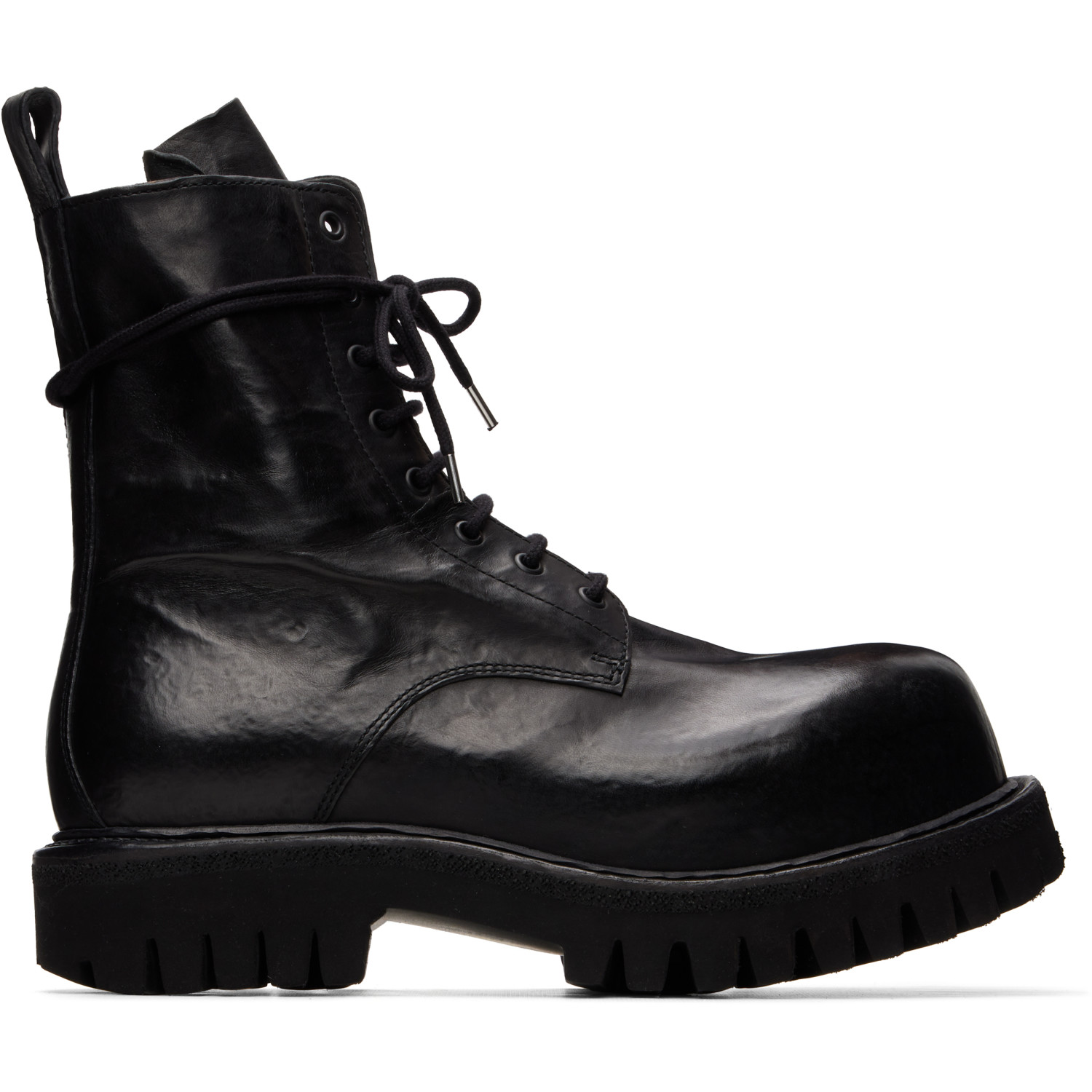 A DICIANNOVEVENTITRE Black Octa Combat Boots